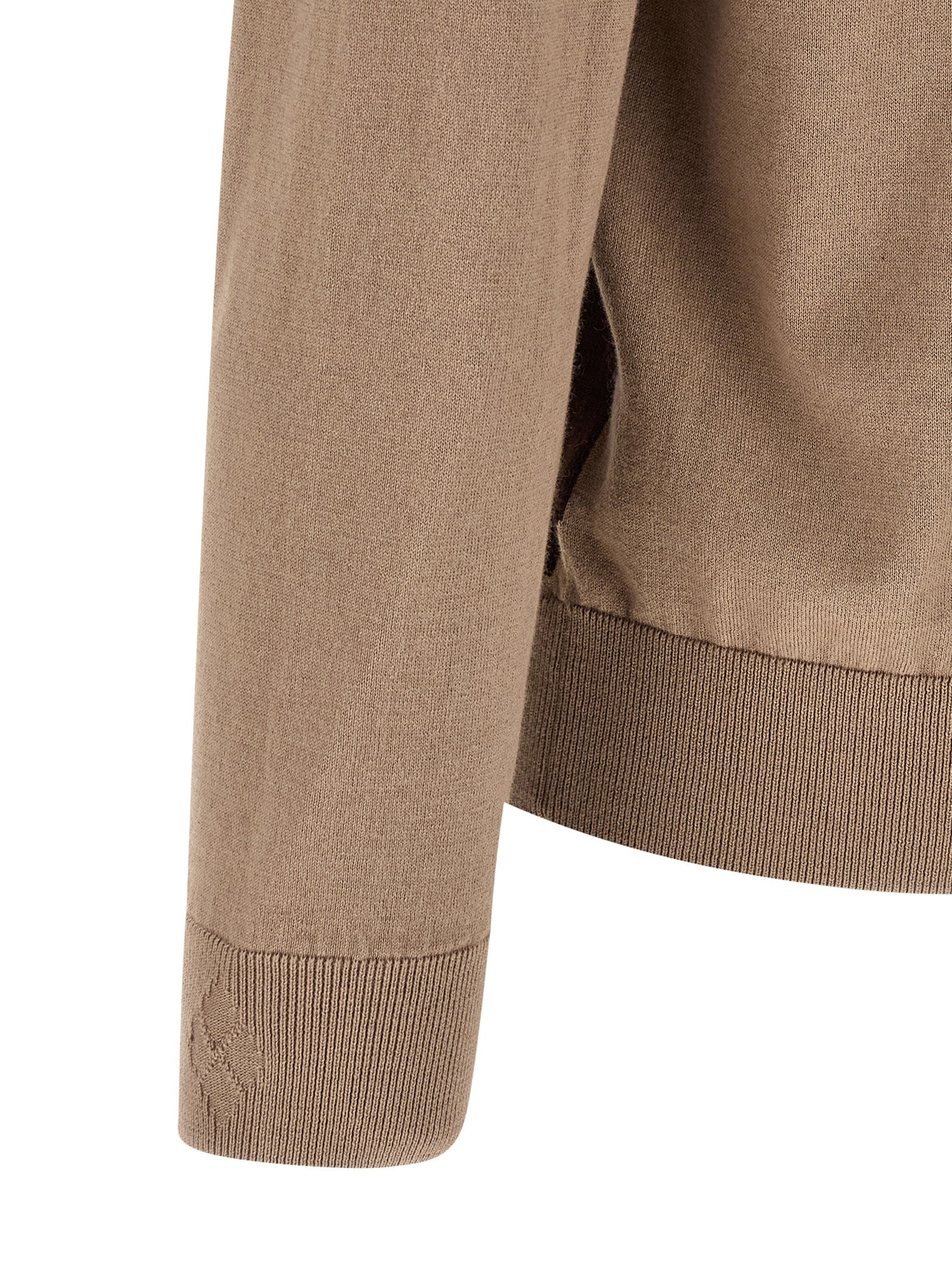 Ballantyne Brauner Baumwollcardigan