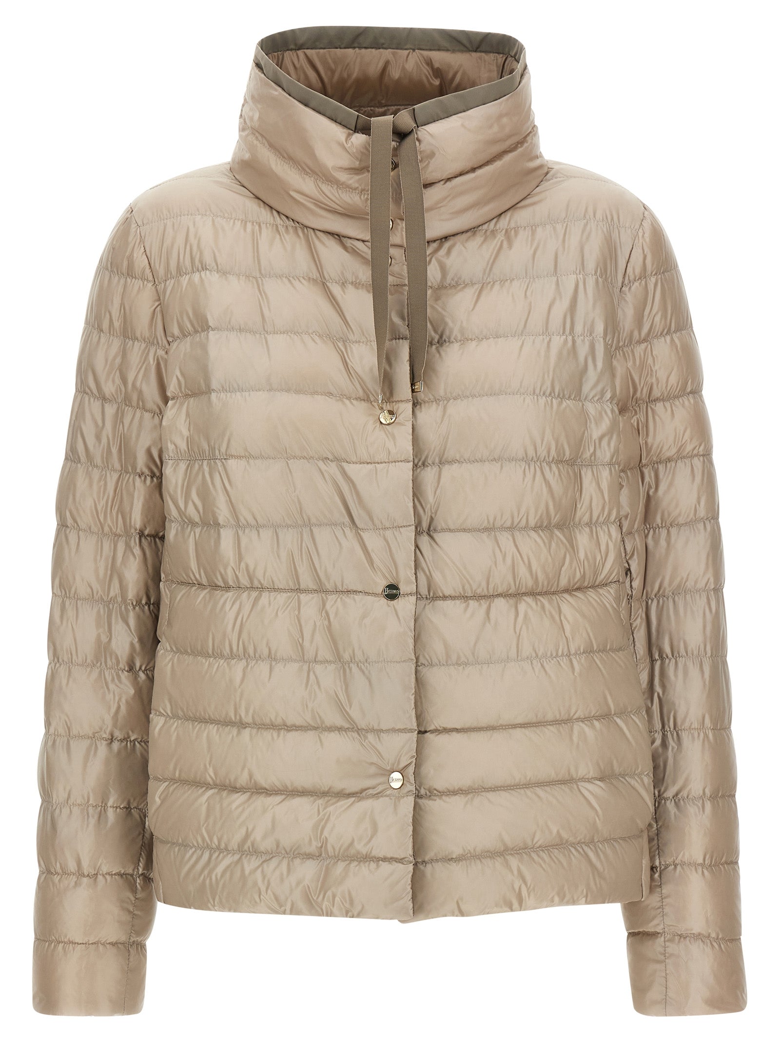 Herno Braune Polyamid-Jacke in voller Länge