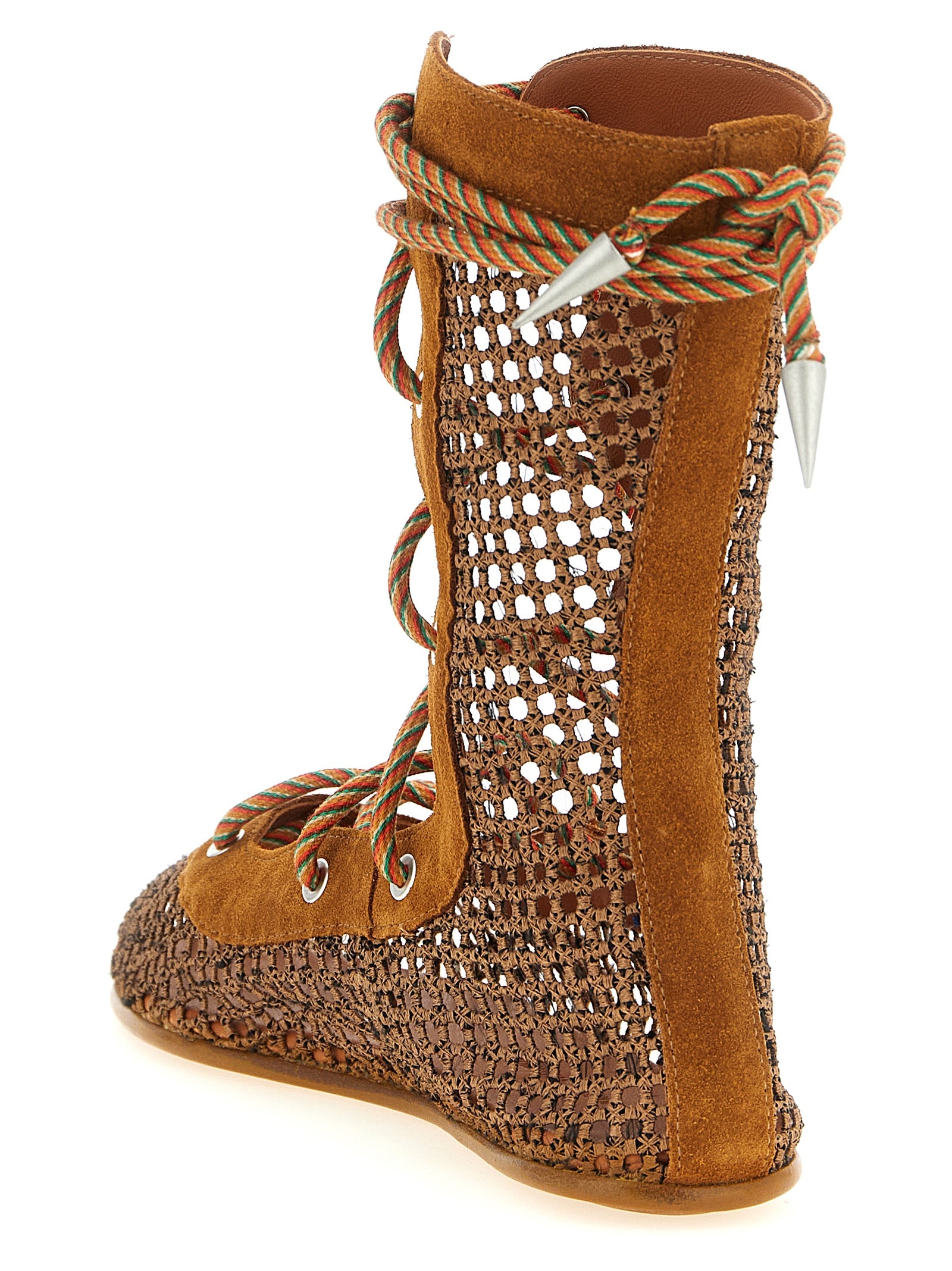 Kiko Kostadinov Braune Ankle Boots aus Polyester