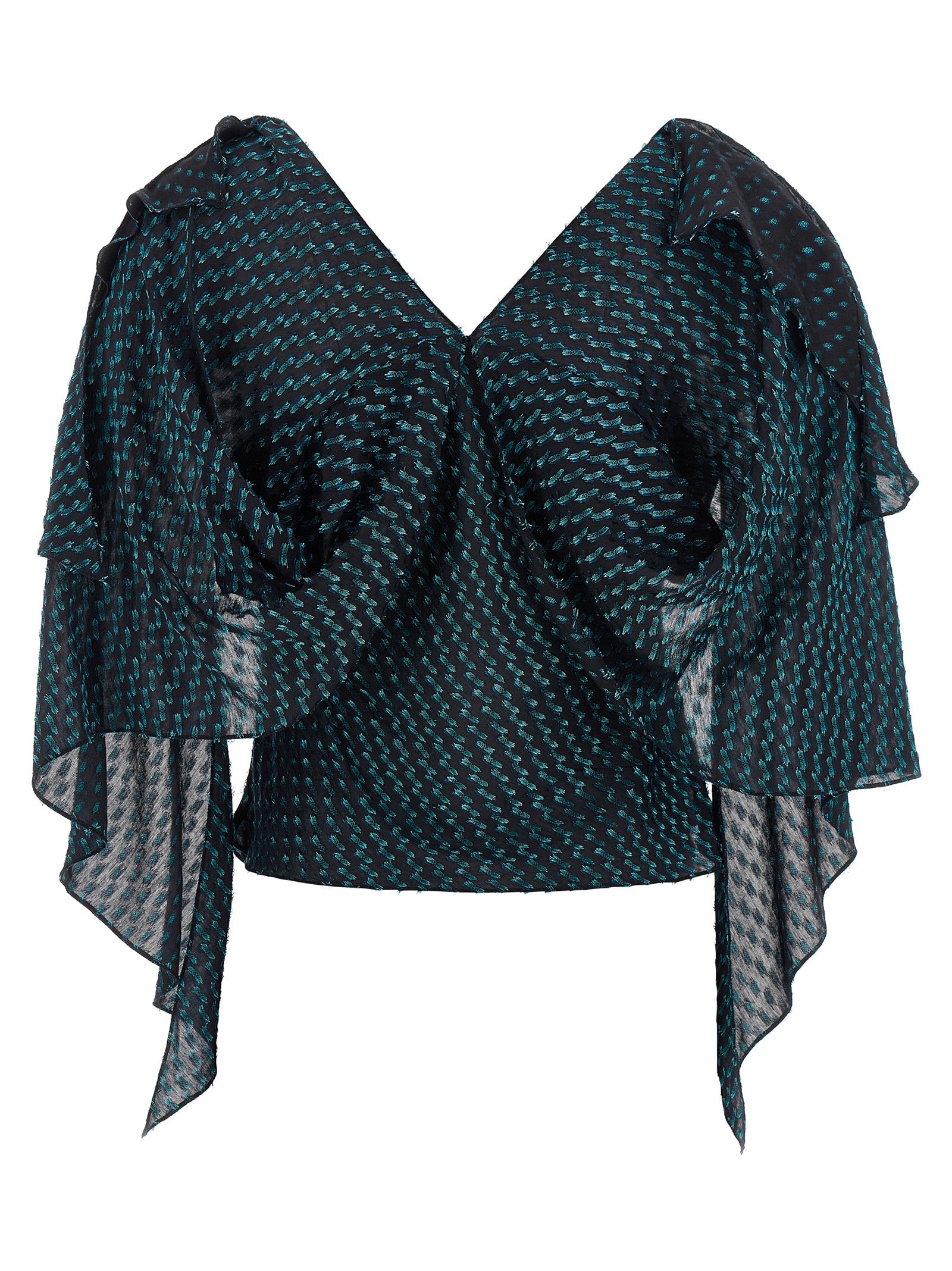 Kiko Kostadinov Blaue Modal-Bluse