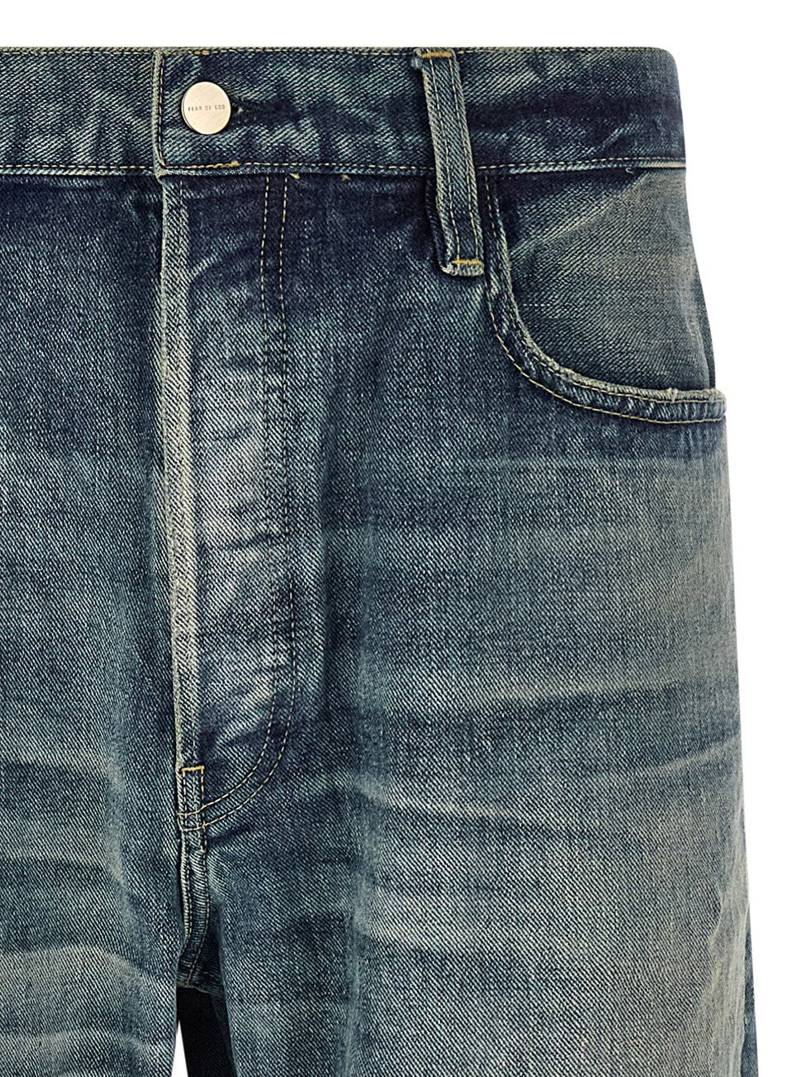 Fear Of God Blaue Jeans aus Baumwolle im geraden Schnitt