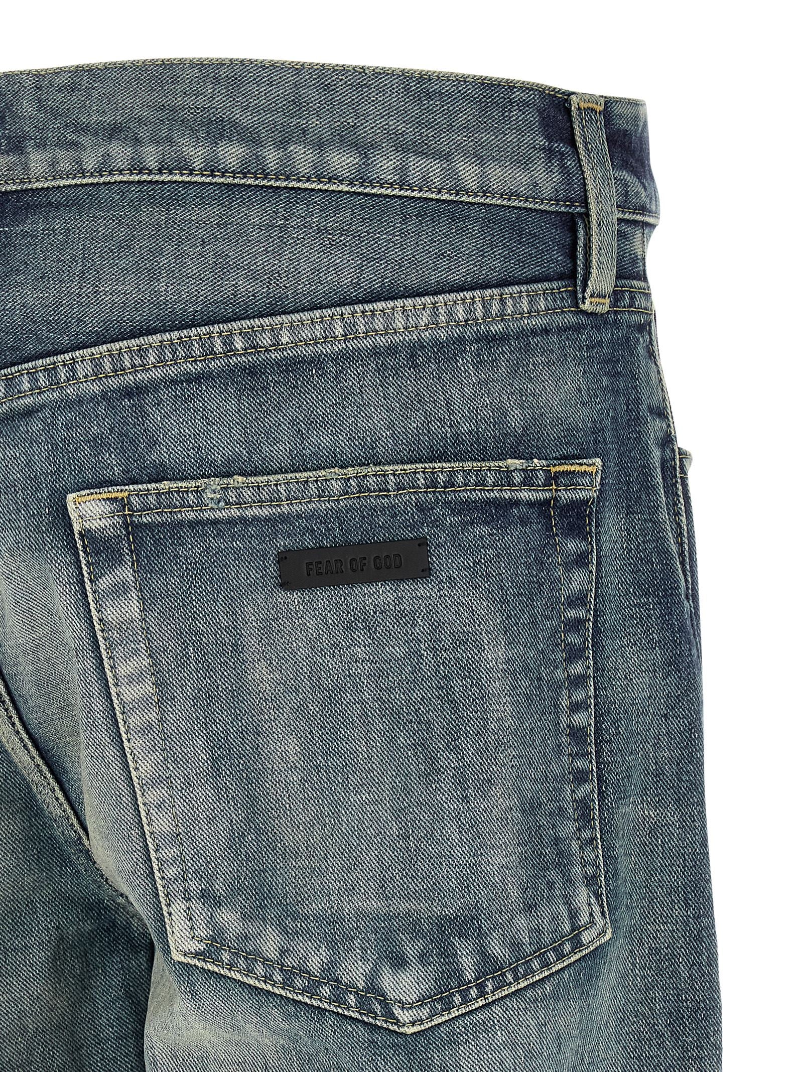 Fear Of God Blaue Jeans aus Baumwolle im geraden Schnitt