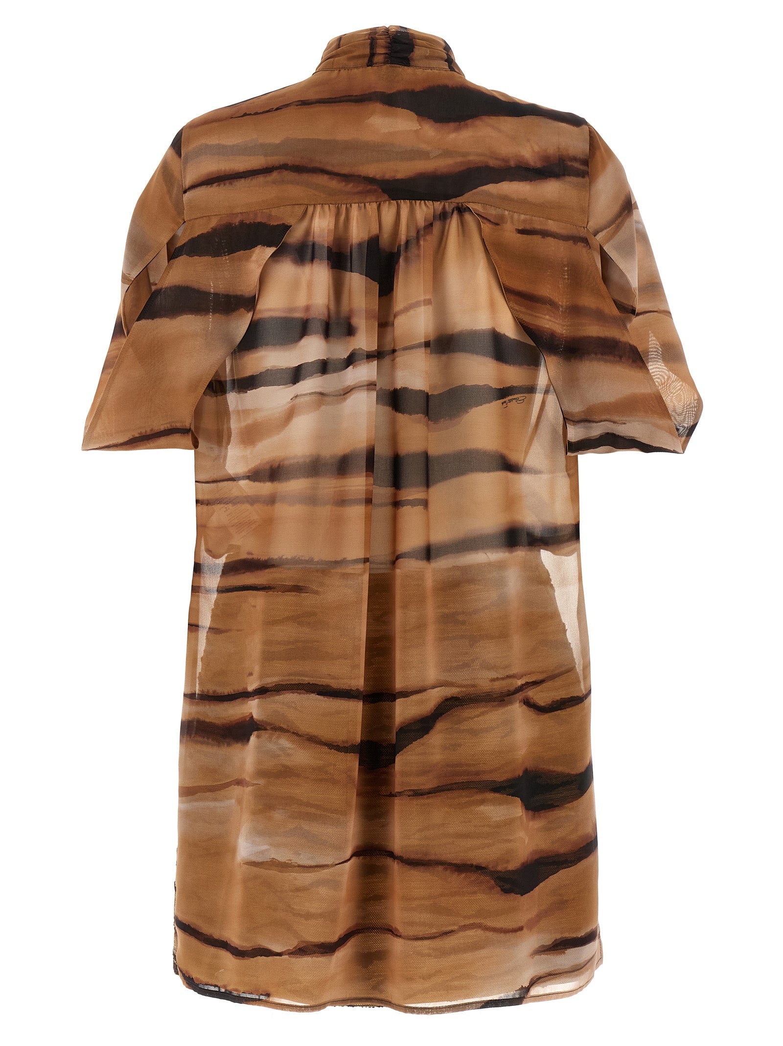 Elisabetta Franchi Kurzes Braunes Kleid Aus Polyester