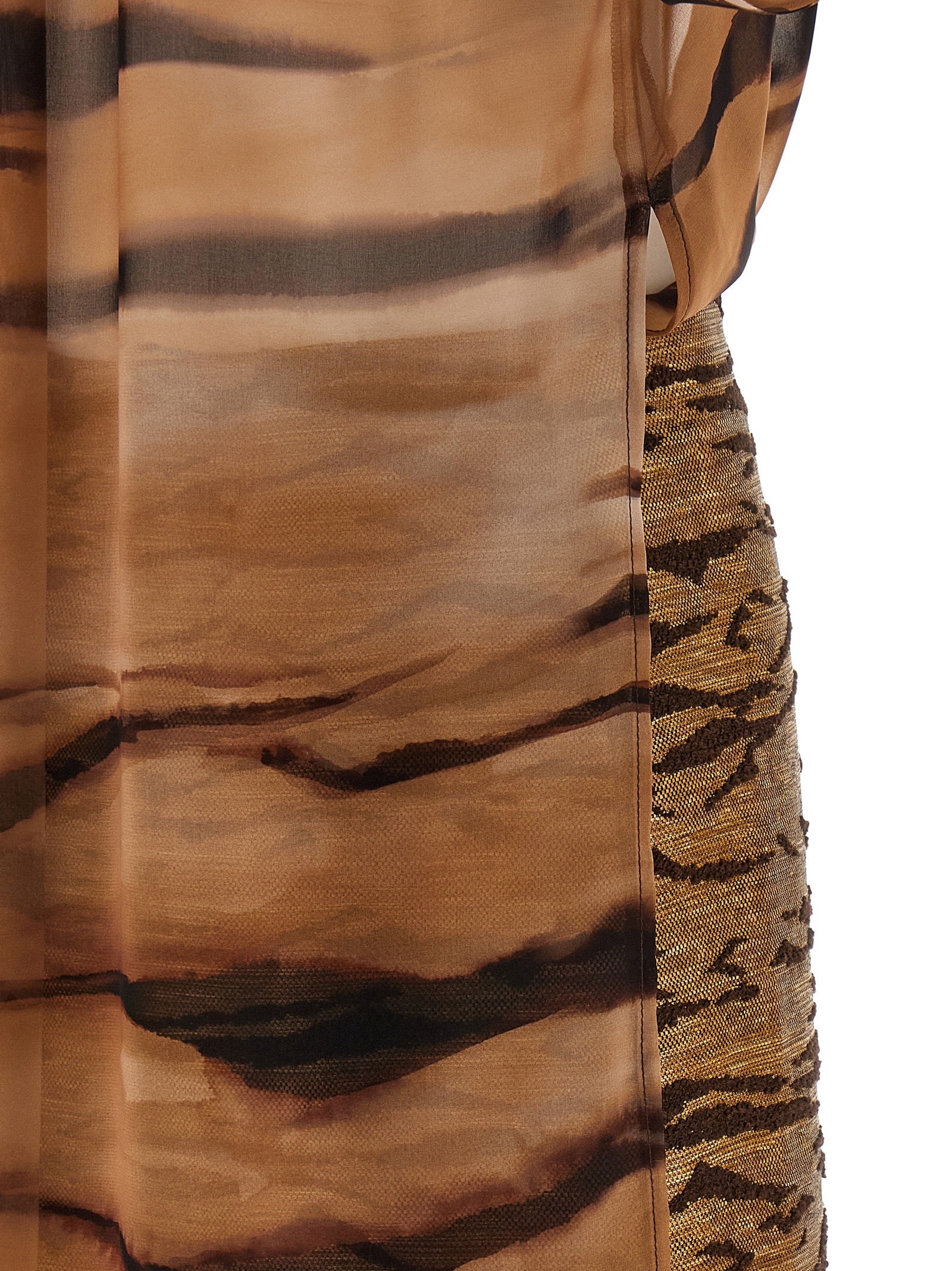 Elisabetta Franchi Kurzes Braunes Kleid Aus Polyester