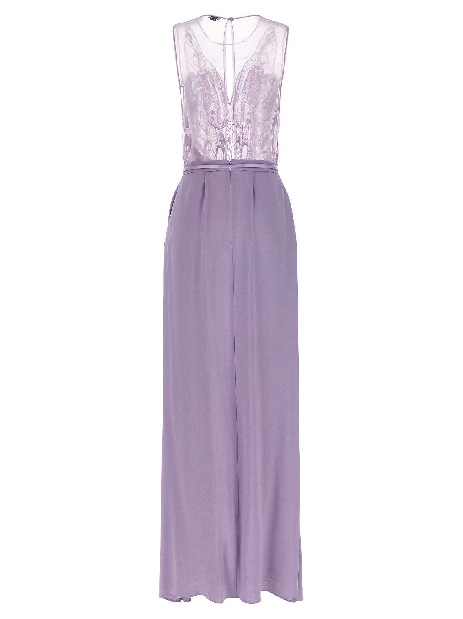 Elisabetta Franchi Langes Kleid aus violettem Viskose