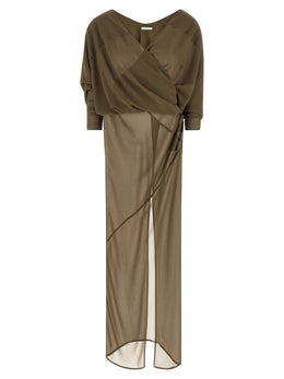 Entire Studios Zweifarbige Polyester-Maxikleid