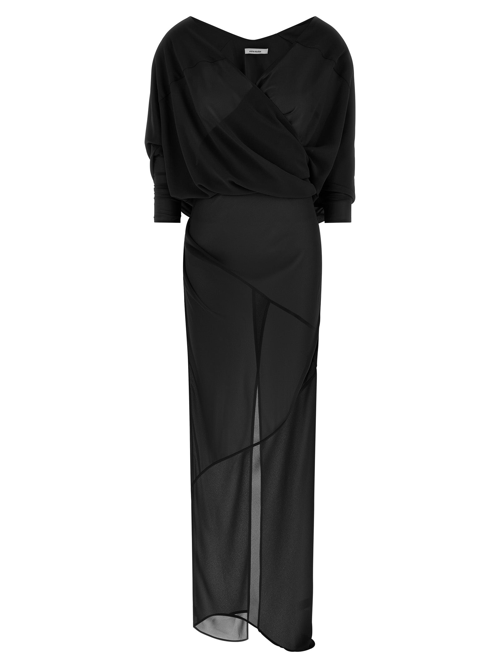 Entire Studios Schwarzes Maxikleid aus Polyester