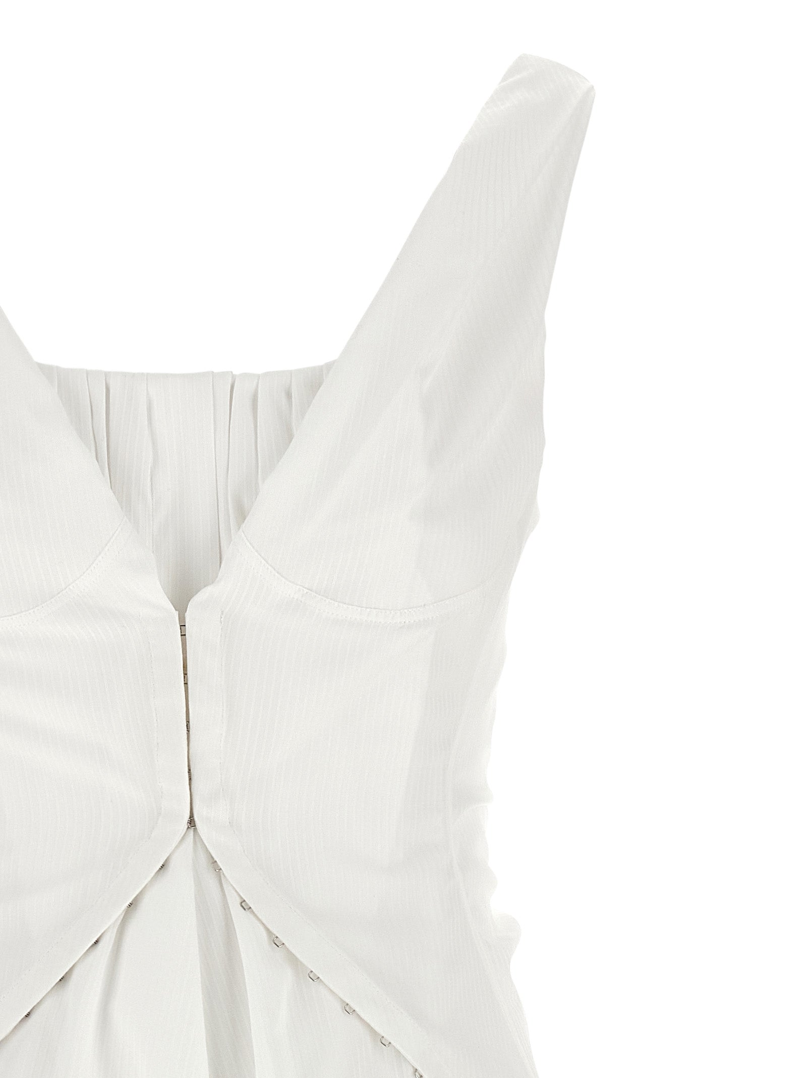 Alexander McQueen Weißes Baumwoll-Kurzkleid