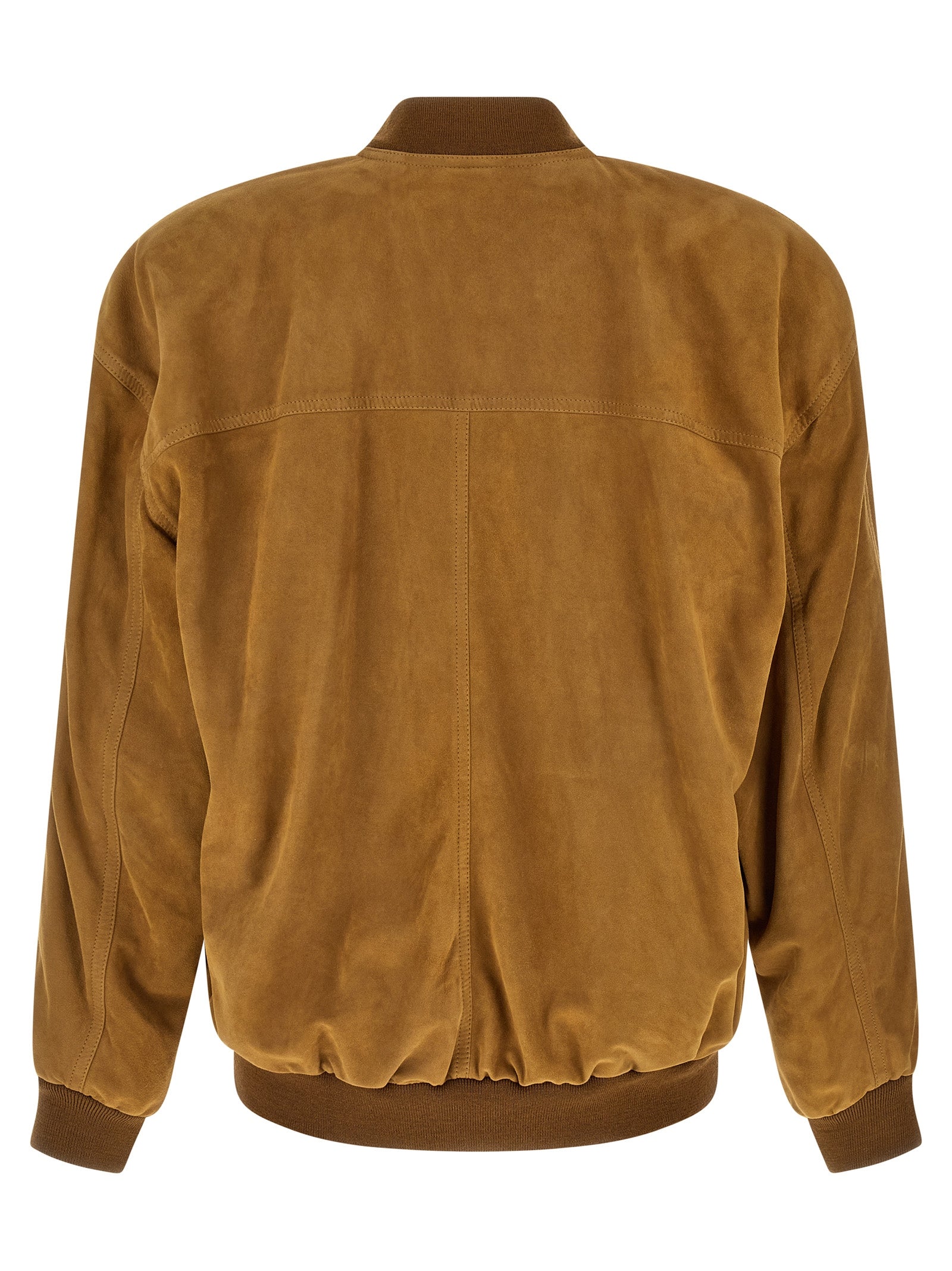 Saint Laurent Braune Lammlederjacke