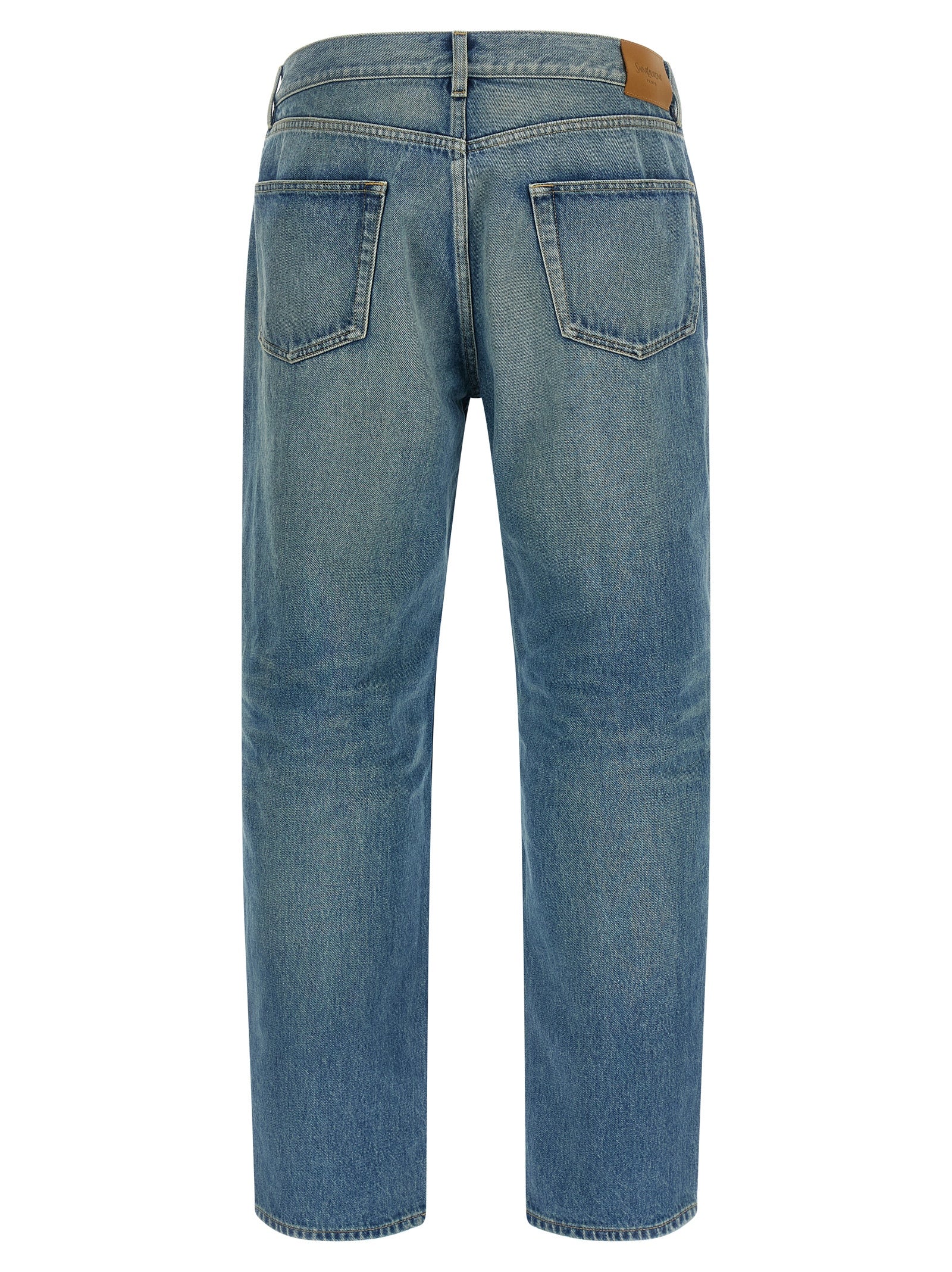 Saint Laurent Blaue Jeans aus Baumwolle im geraden Schnitt