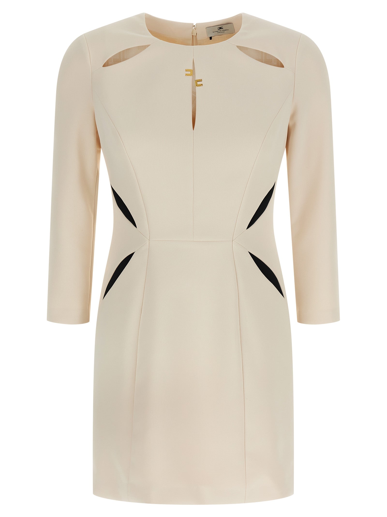 Elisabetta Franchi Kurzes Zweifarben-Polyesterkleid