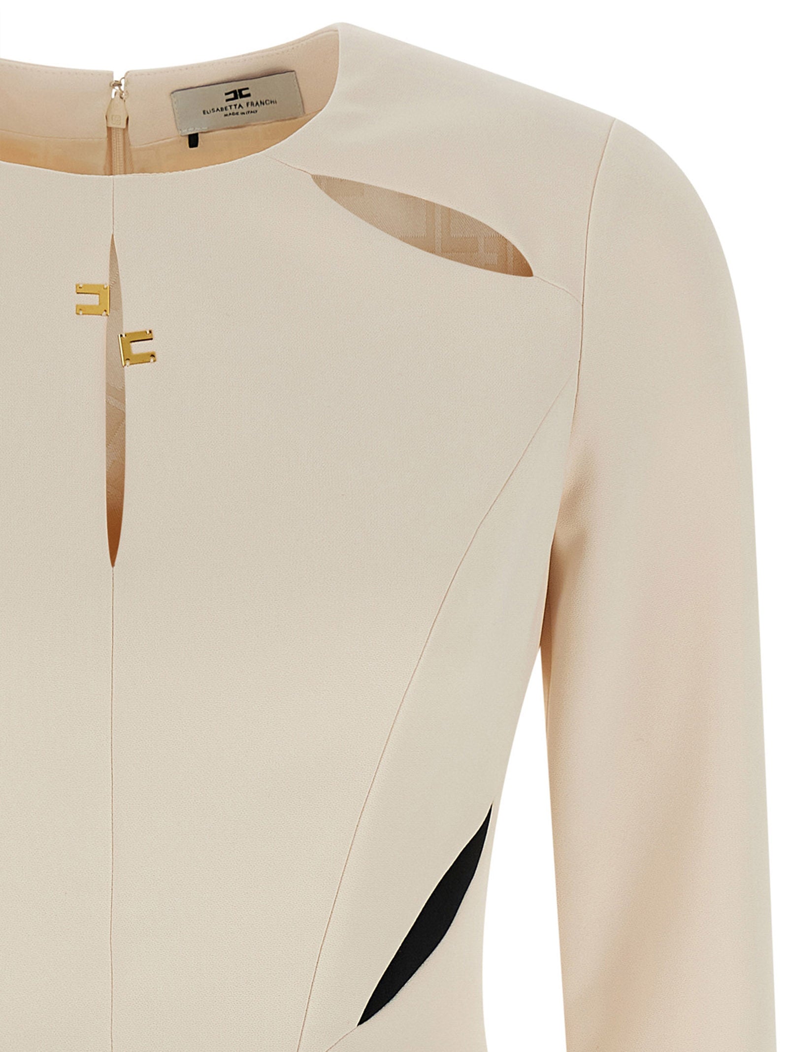 Elisabetta Franchi Kurzes Zweifarben-Polyesterkleid
