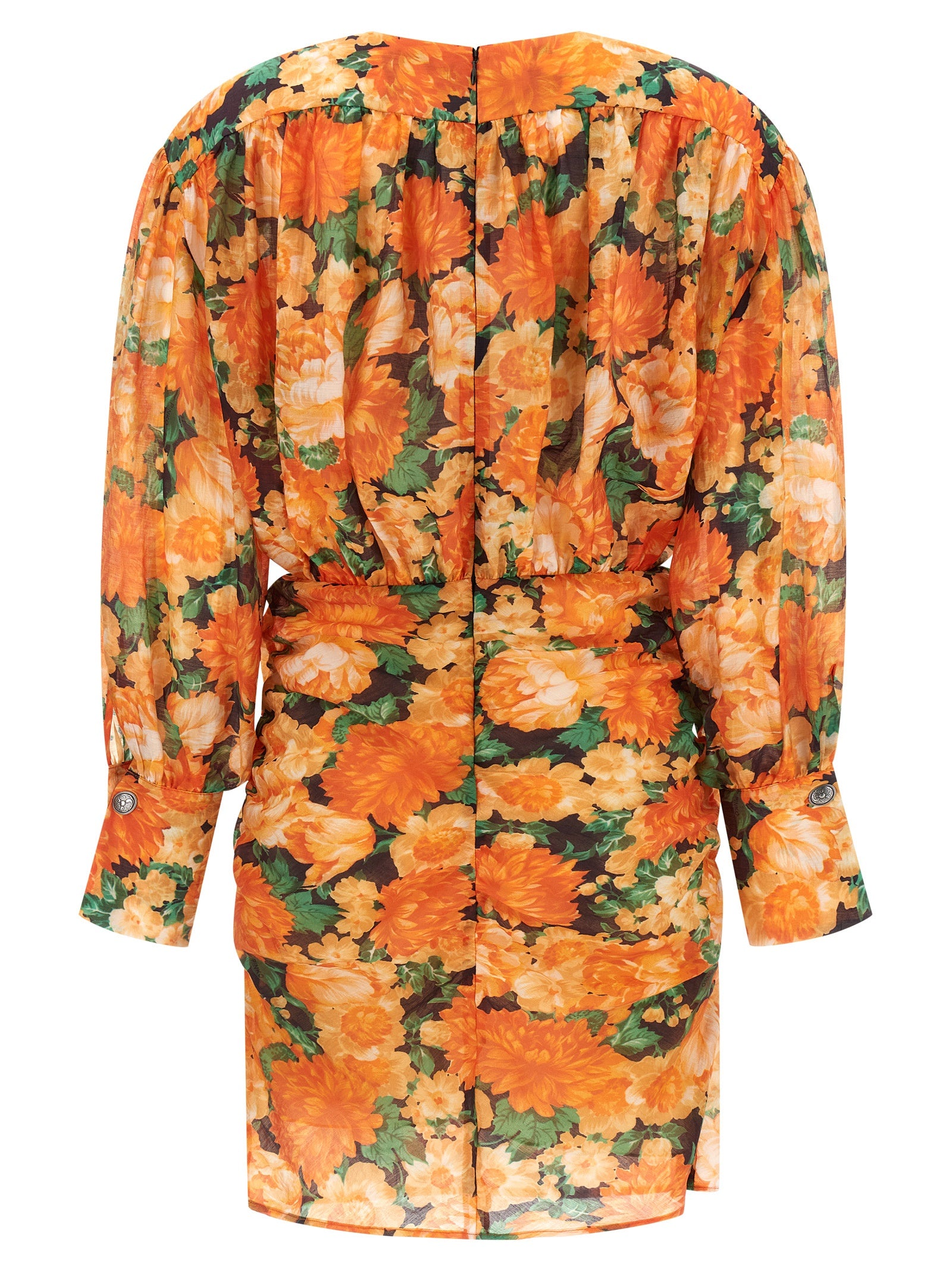 PINKO Orange Lyocell Minikleid