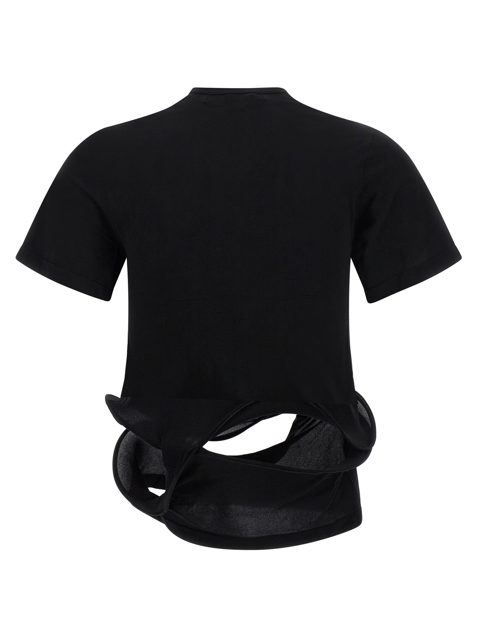 Junya Watanabe Schwarzes T-Shirt aus Nylon
