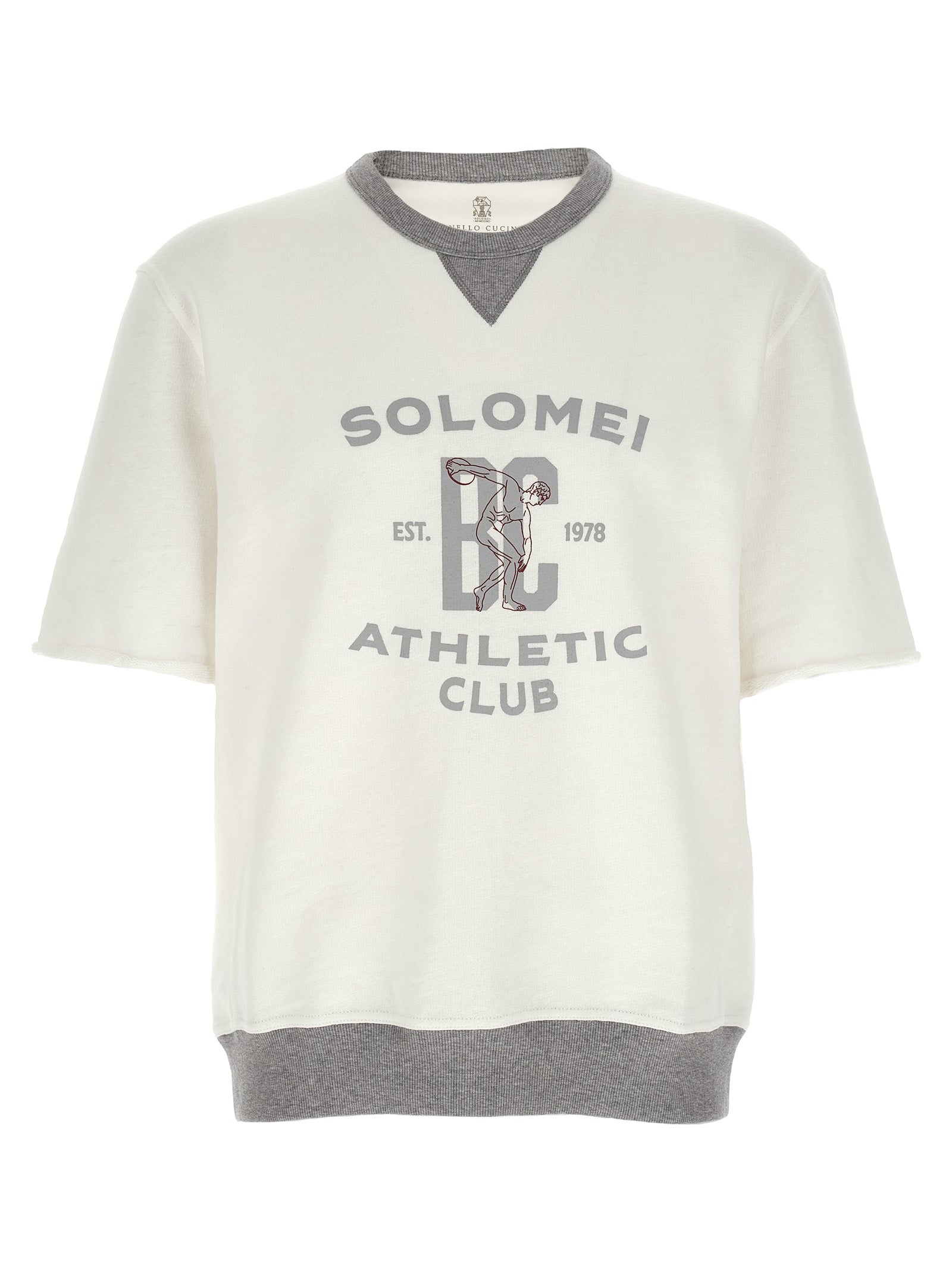 Brunello Cucinelli Weißes Baumwoll-Sweatshirt