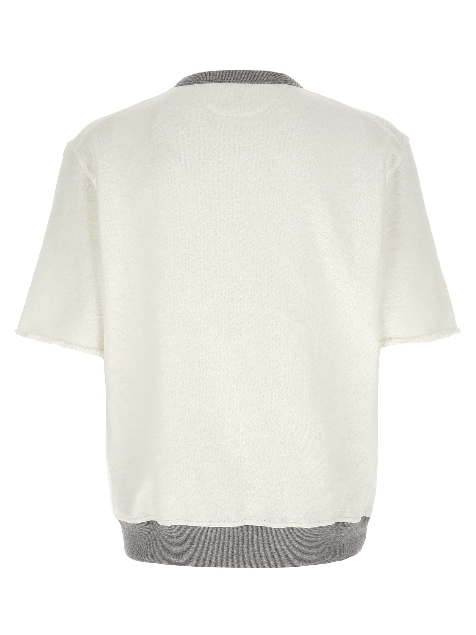 Brunello Cucinelli Weißes Baumwoll-Sweatshirt