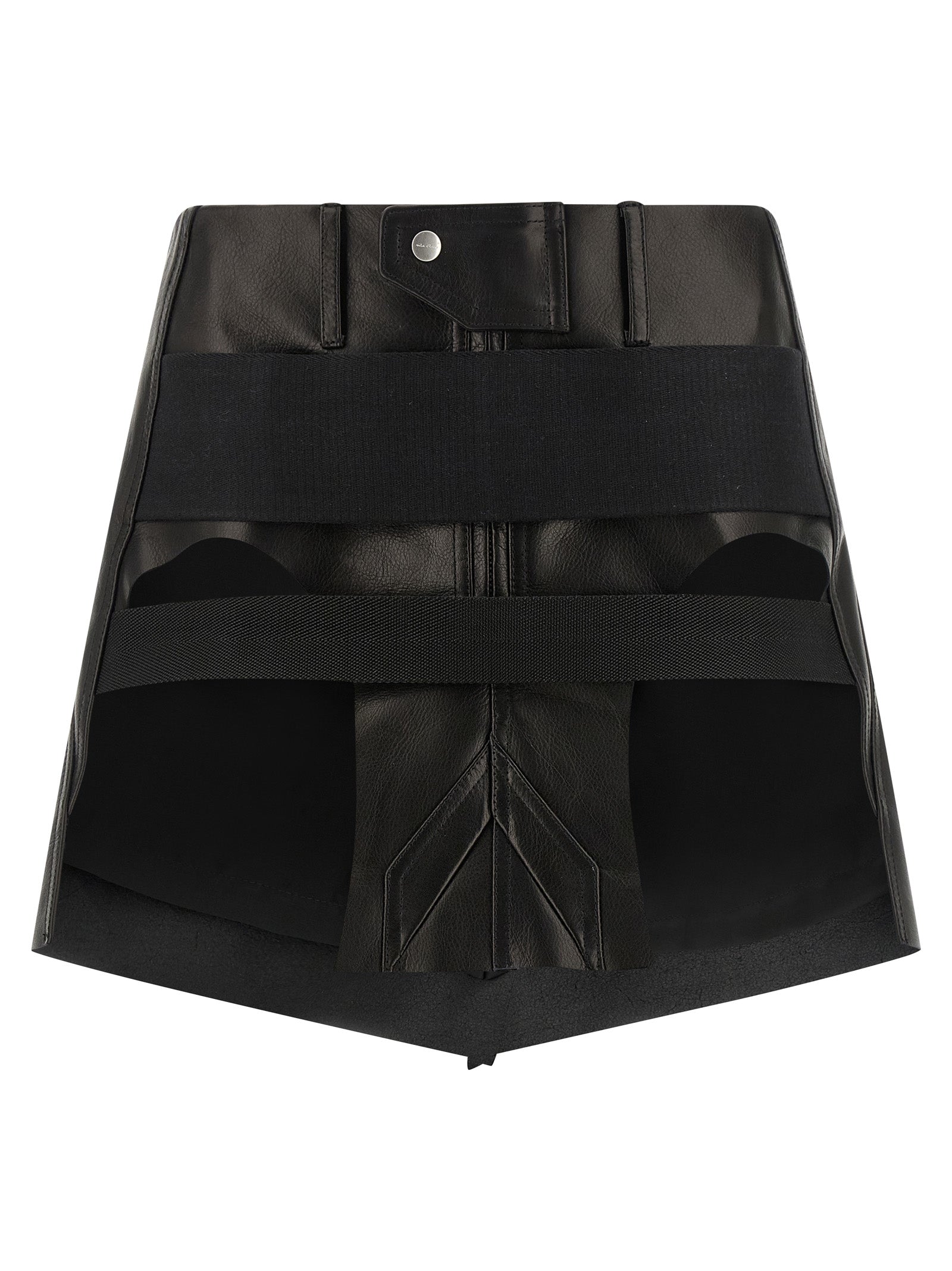 Rick Owens Langer Rock aus schwarzem Kalbsleder