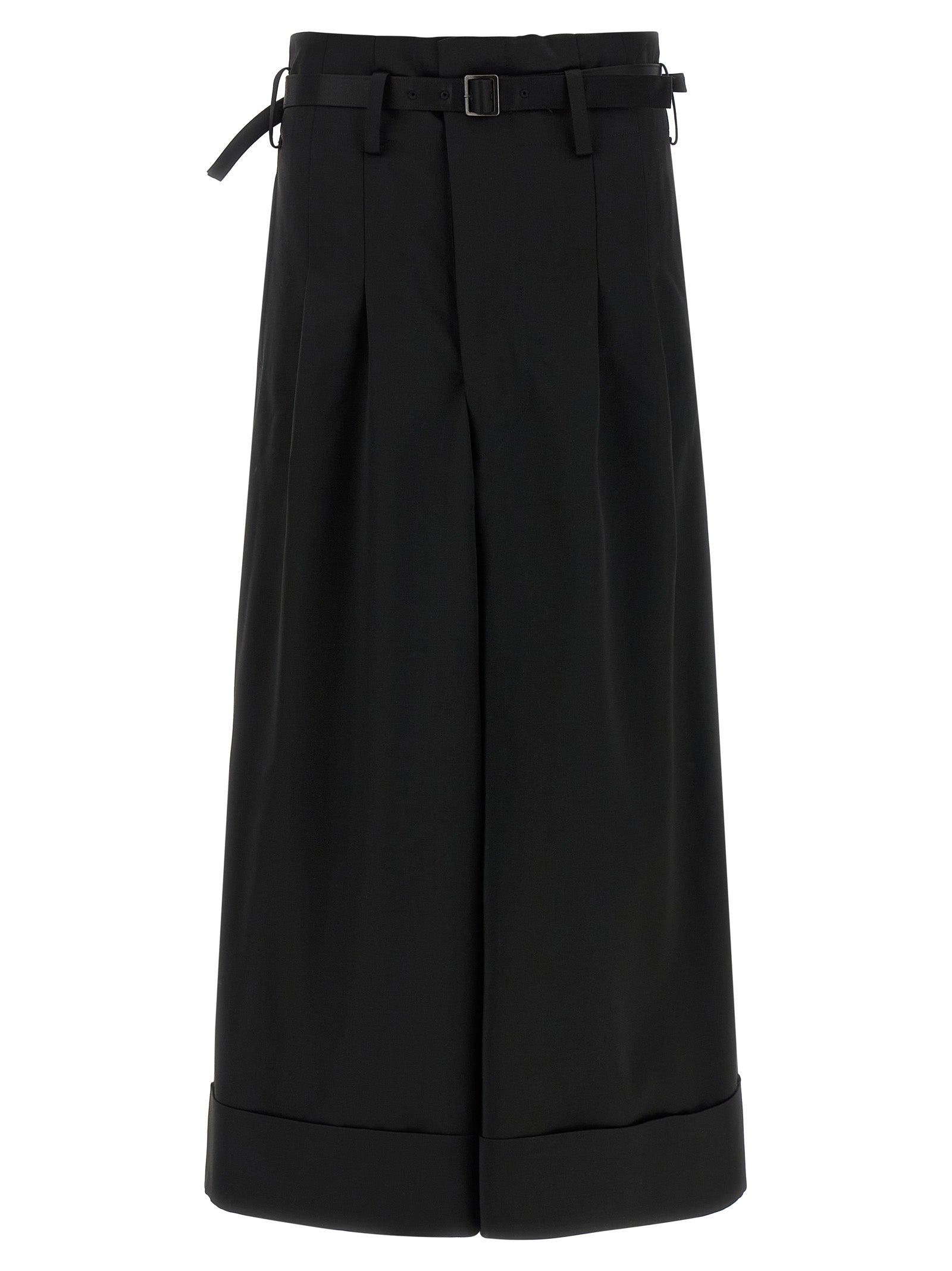 Junya Watanabe Schwarze Schlaghose aus Acetat