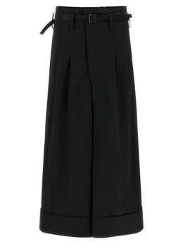 Junya Watanabe Schwarze Schlaghose aus Acetat