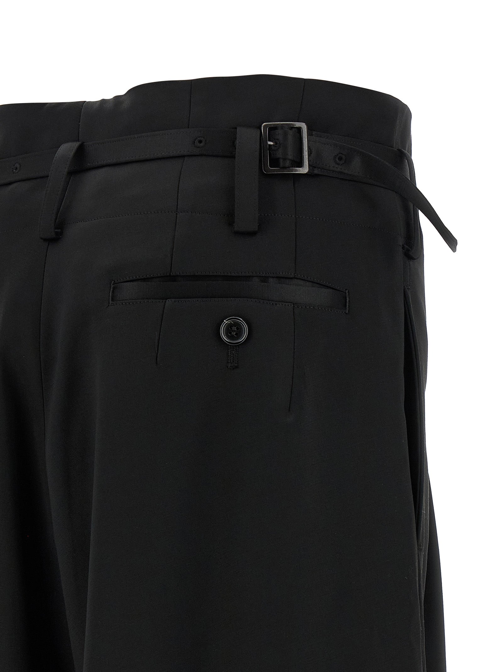 Junya Watanabe Schwarze Schlaghose aus Acetat