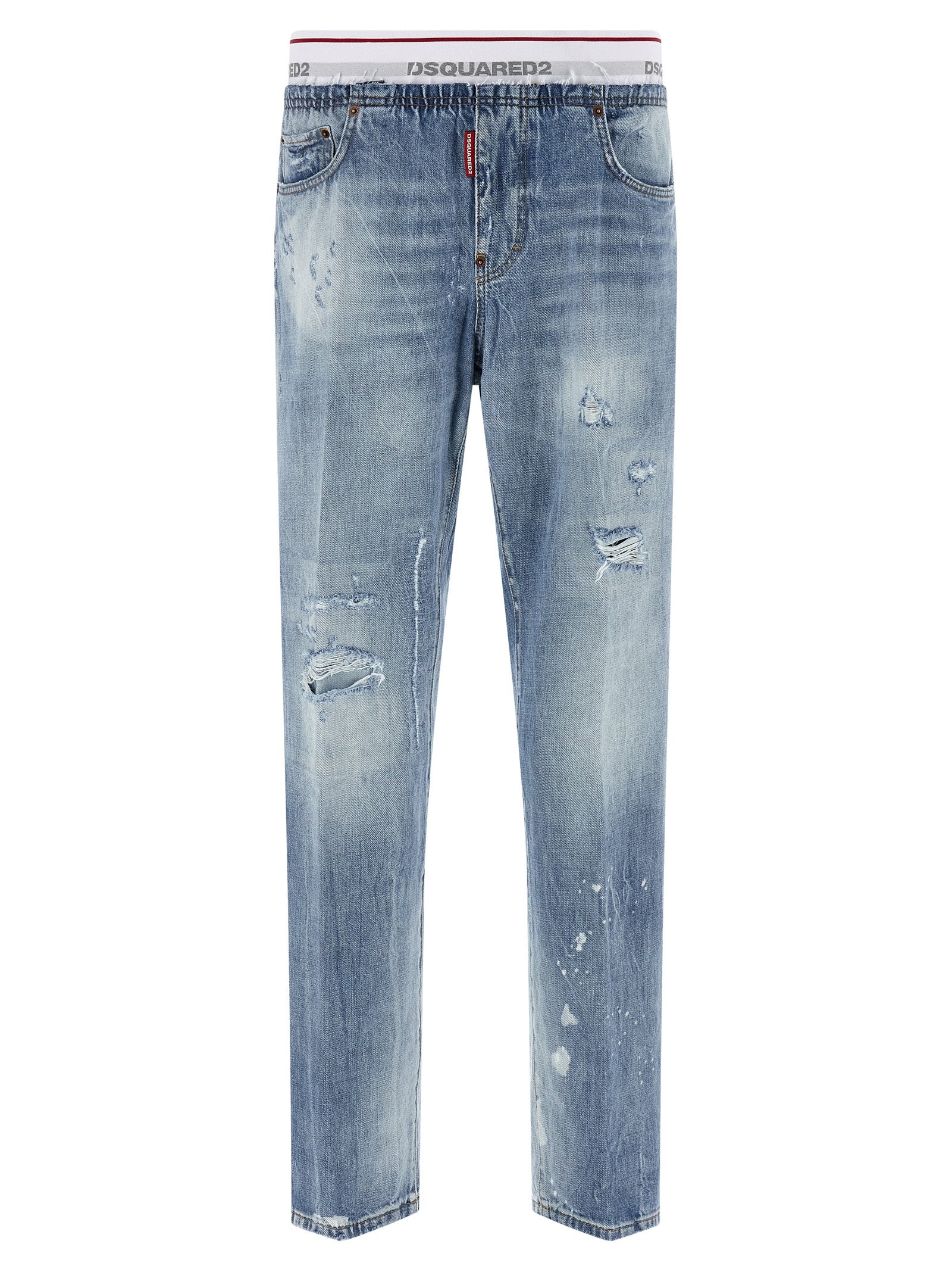 Dsquared² Blaue Baumwolljeans im Relaxed Fit