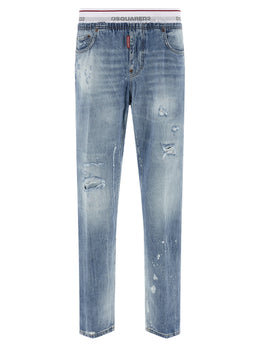 Dsquared² Blaue Baumwolljeans im Relaxed Fit