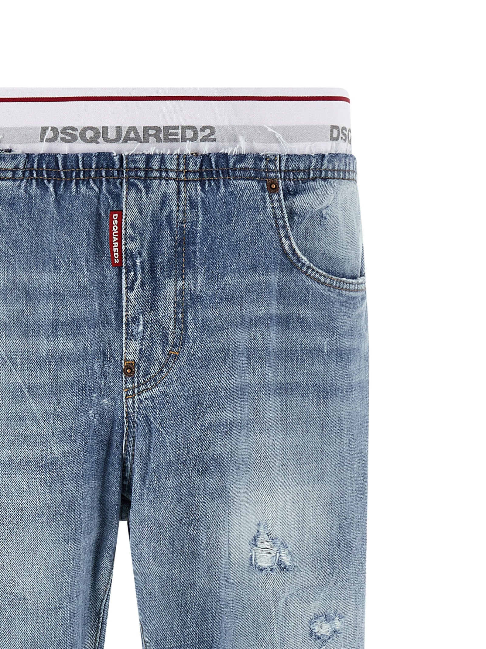 Dsquared² Blaue Baumwolljeans im Relaxed Fit