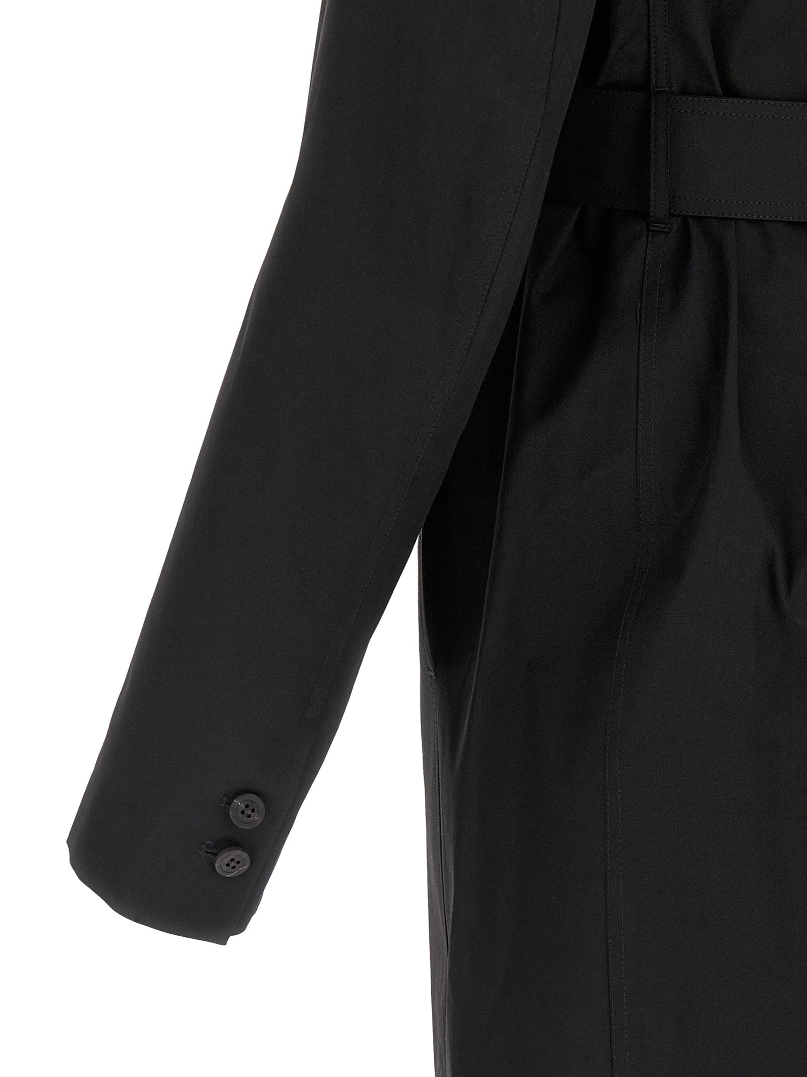 Rick Owens Schwarzer Baumwollmantel