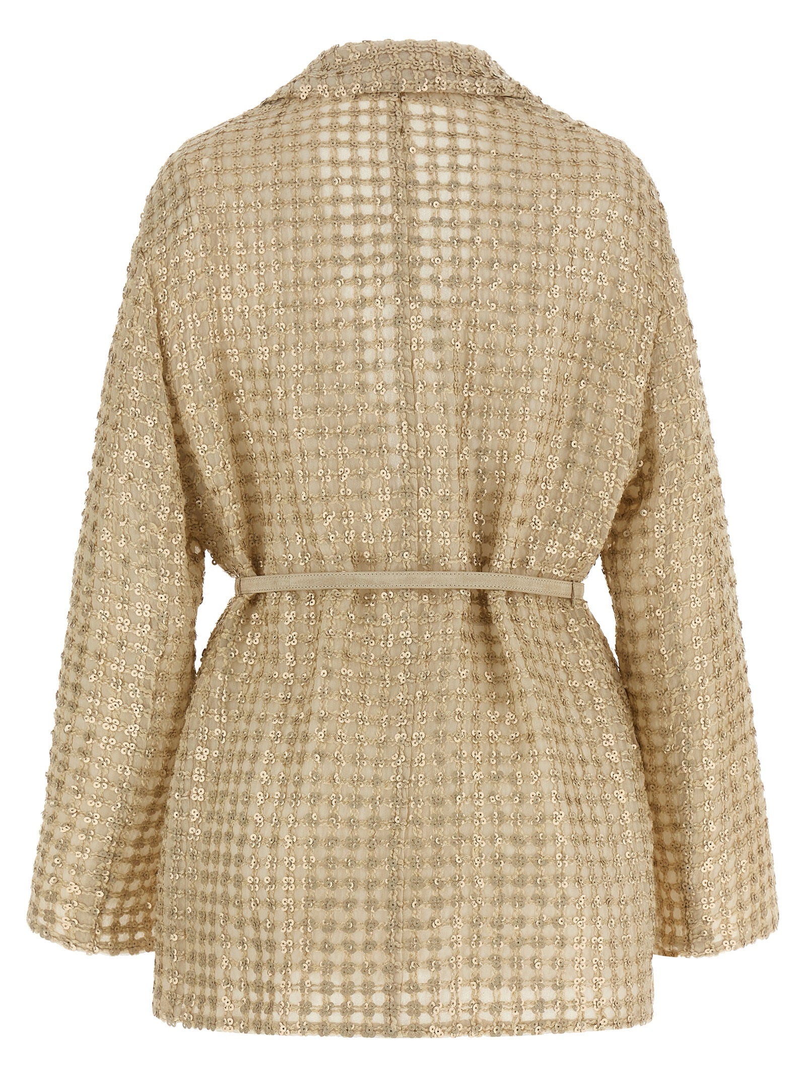 Brunello Cucinelli Beige Seidenblazer