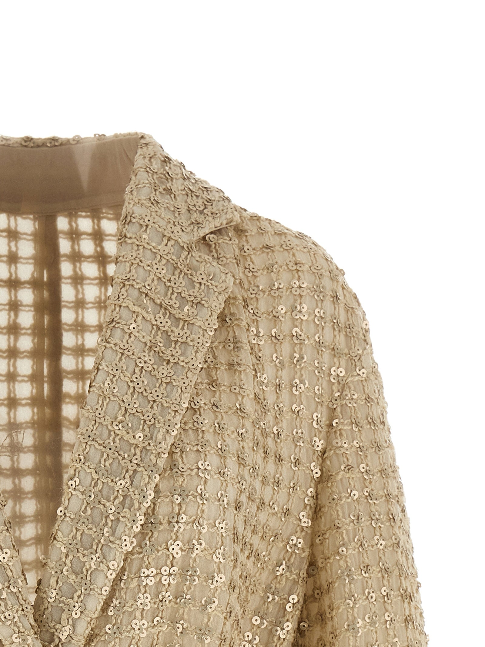 Brunello Cucinelli Beige Seidenblazer