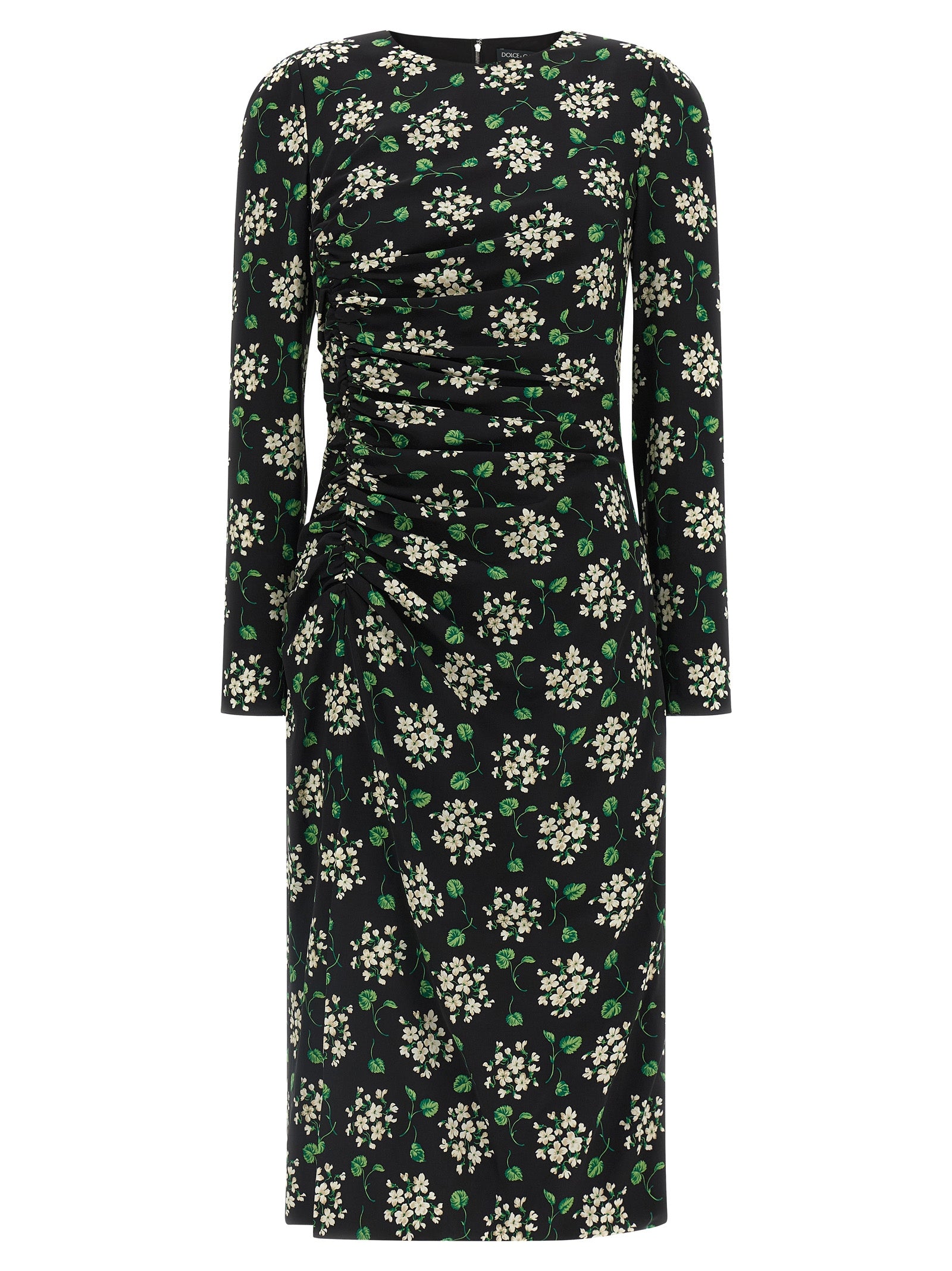 Dolce & Gabbana Schwarzes Midikleid aus Synthetik