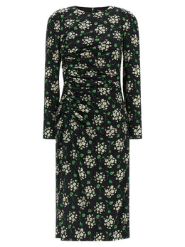 Dolce & Gabbana Schwarzes Midikleid aus Synthetik
