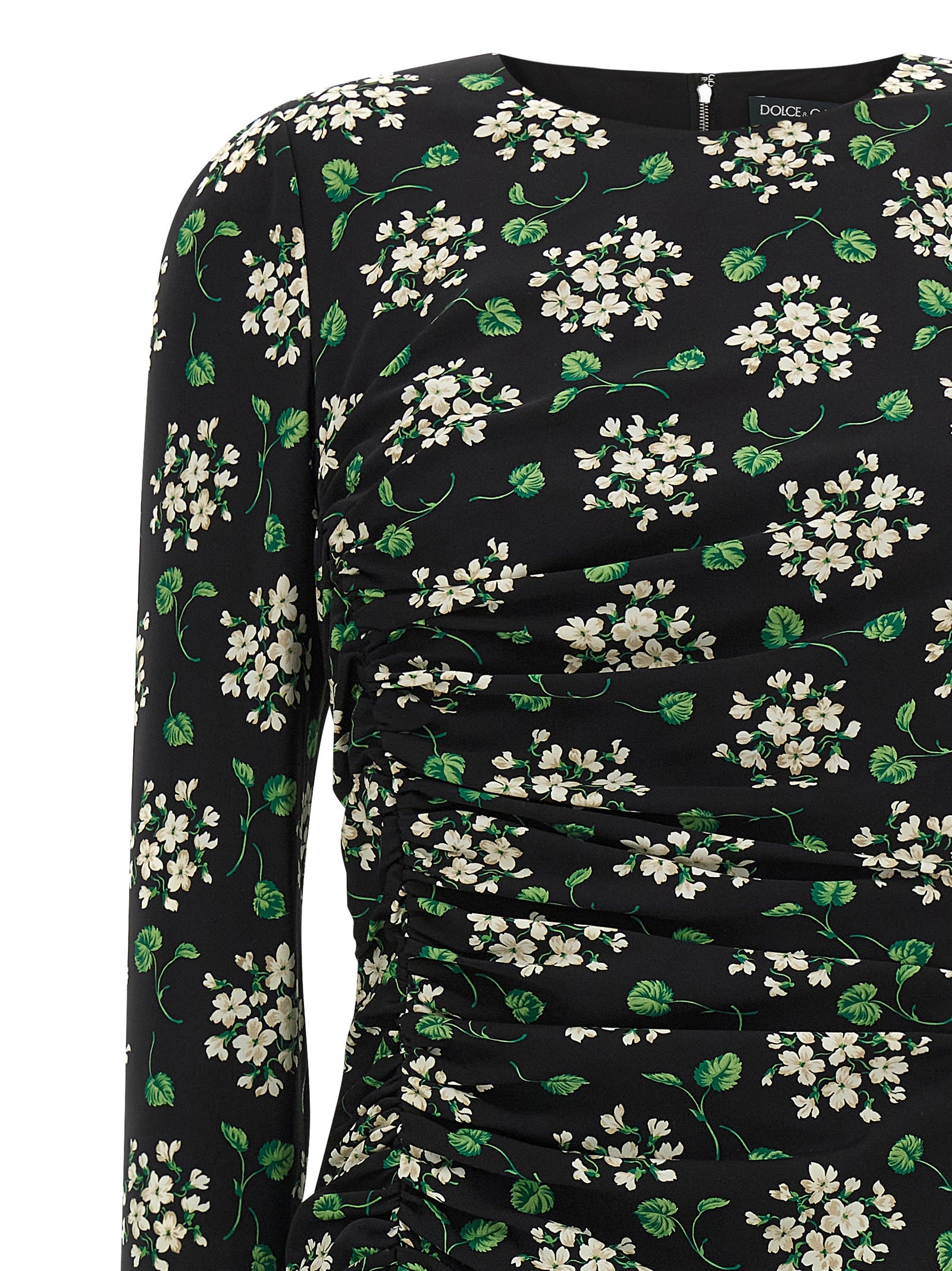 Dolce & Gabbana Schwarzes Midikleid aus Synthetik