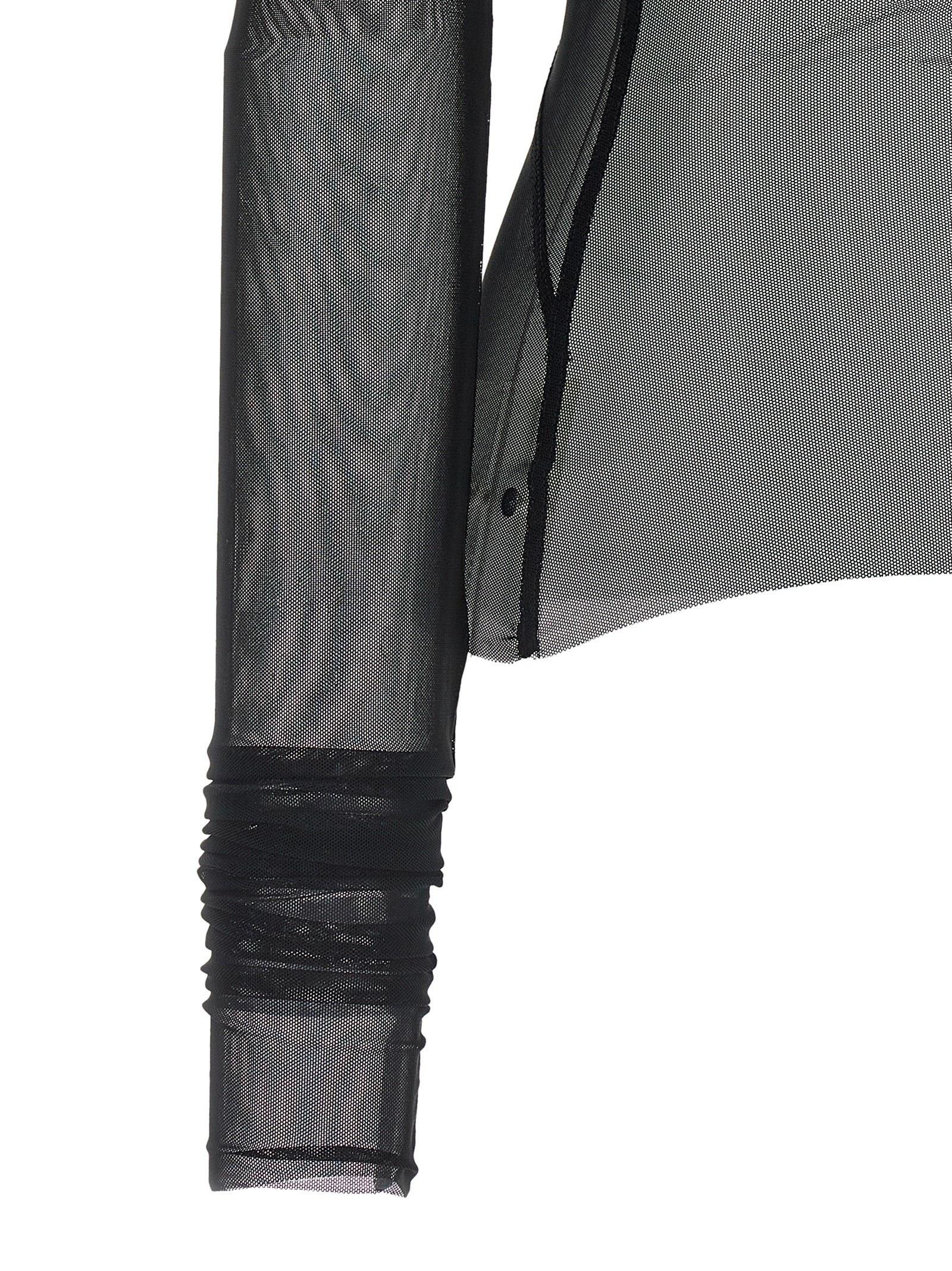 Rick Owens Schwarzer Nylon-Cardigan