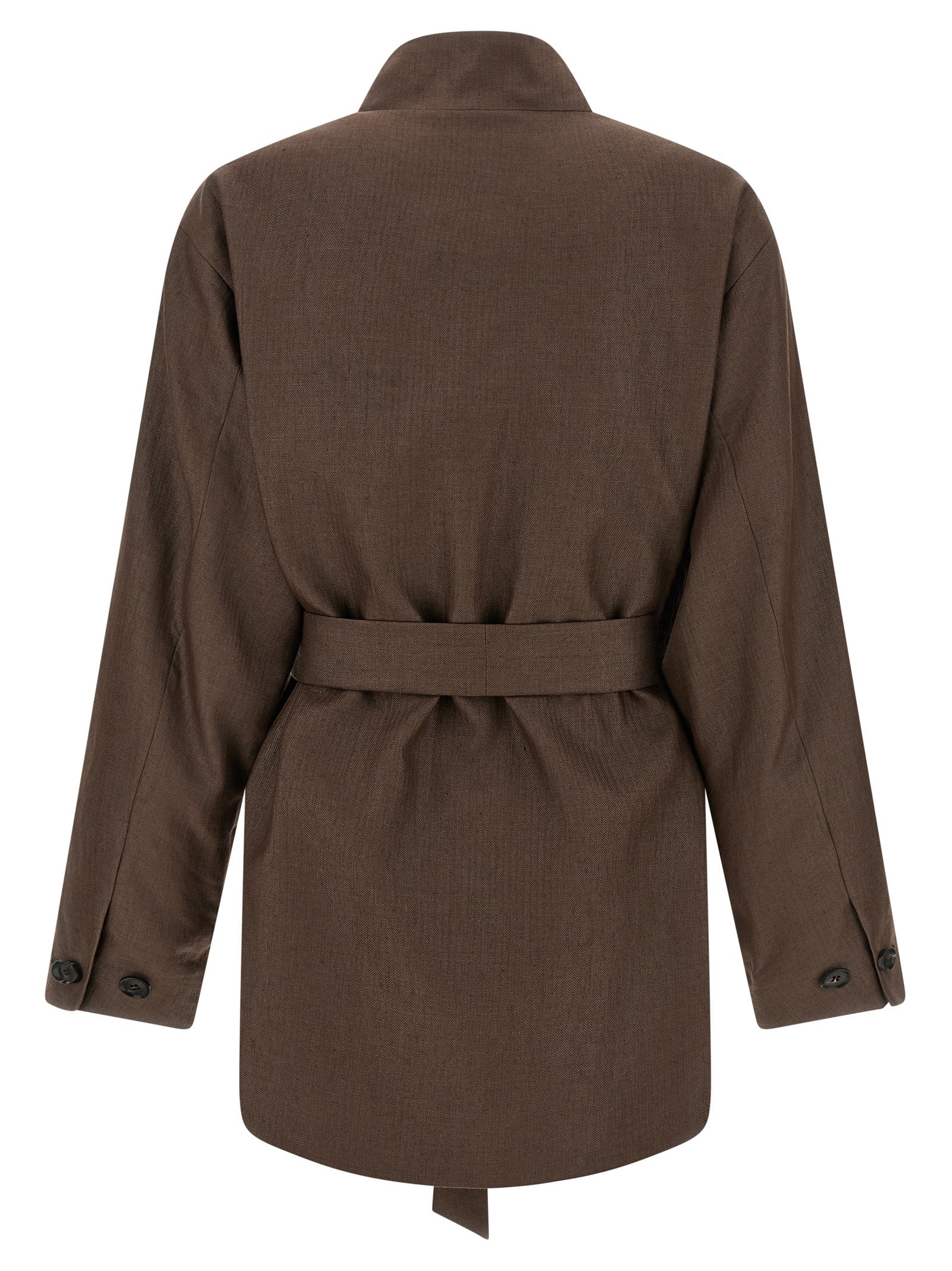 Kiton Brauner Blazer aus Polyamid