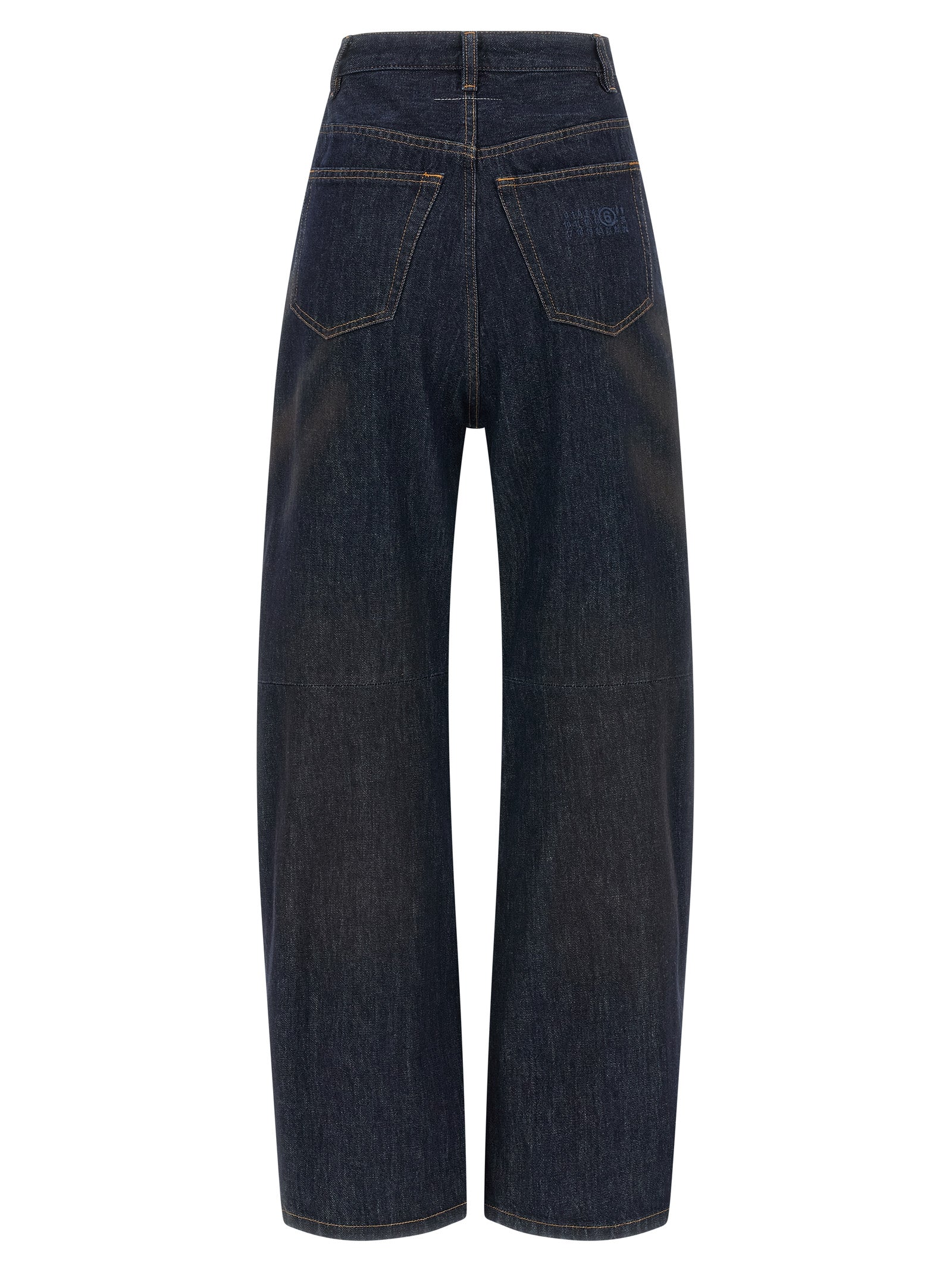 MM6 Maison Margiela Blaue High-Waist Jeans aus Baumwolle