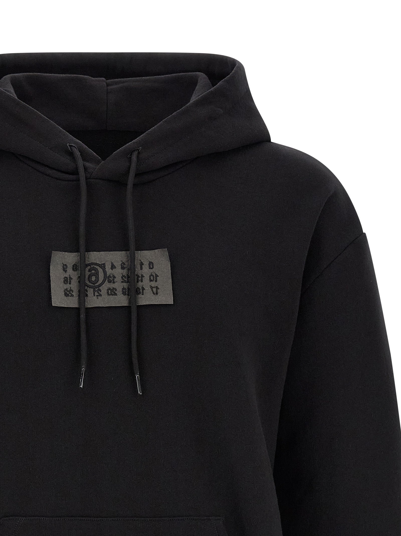 MM6 Maison Margiela Schwarzer Baumwoll-Sweatshirt