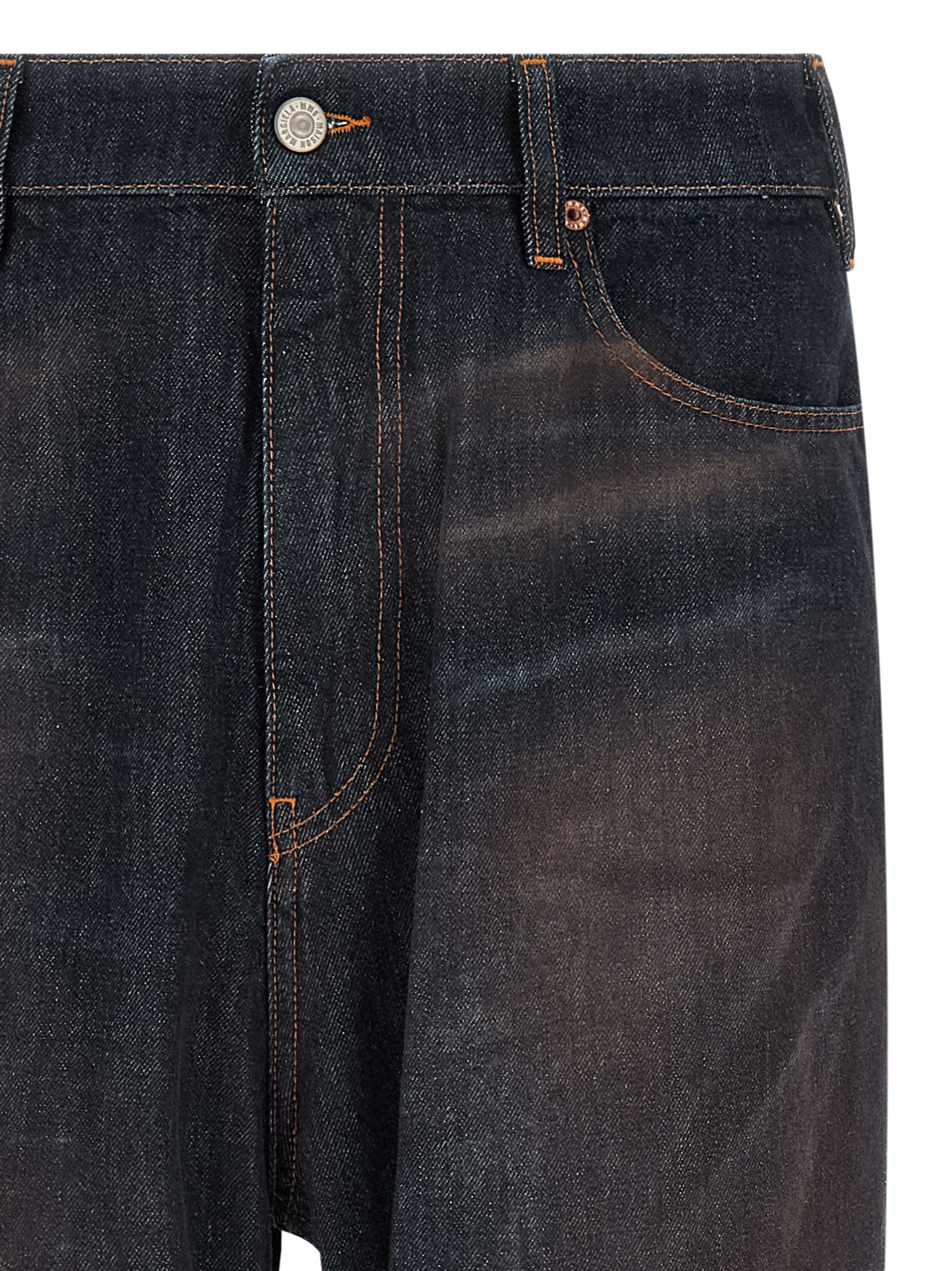 MM6 Maison Margiela Blaue Jeans aus Baumwolle im geraden Schnitt