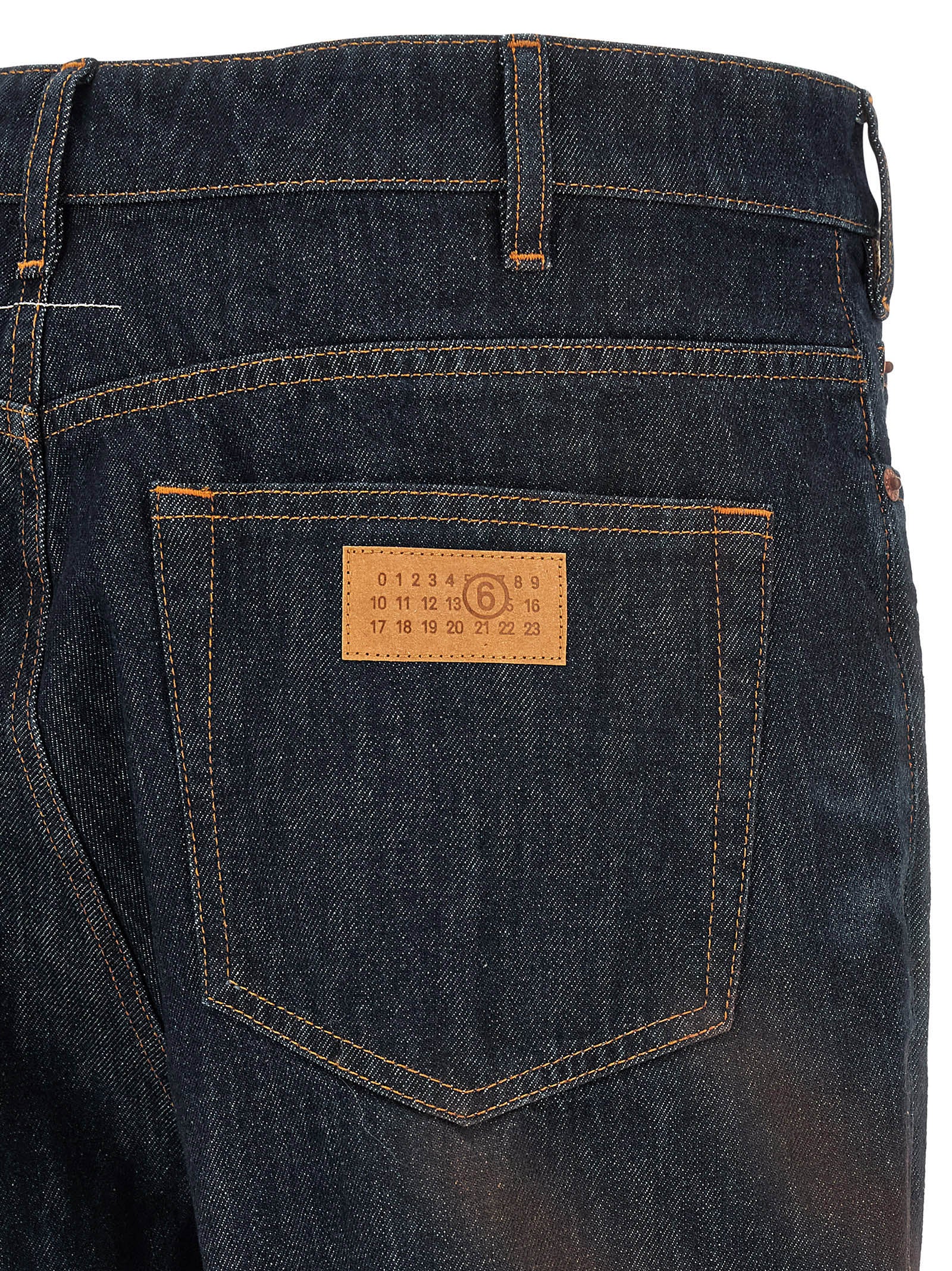 MM6 Maison Margiela Blaue Jeans aus Baumwolle im geraden Schnitt