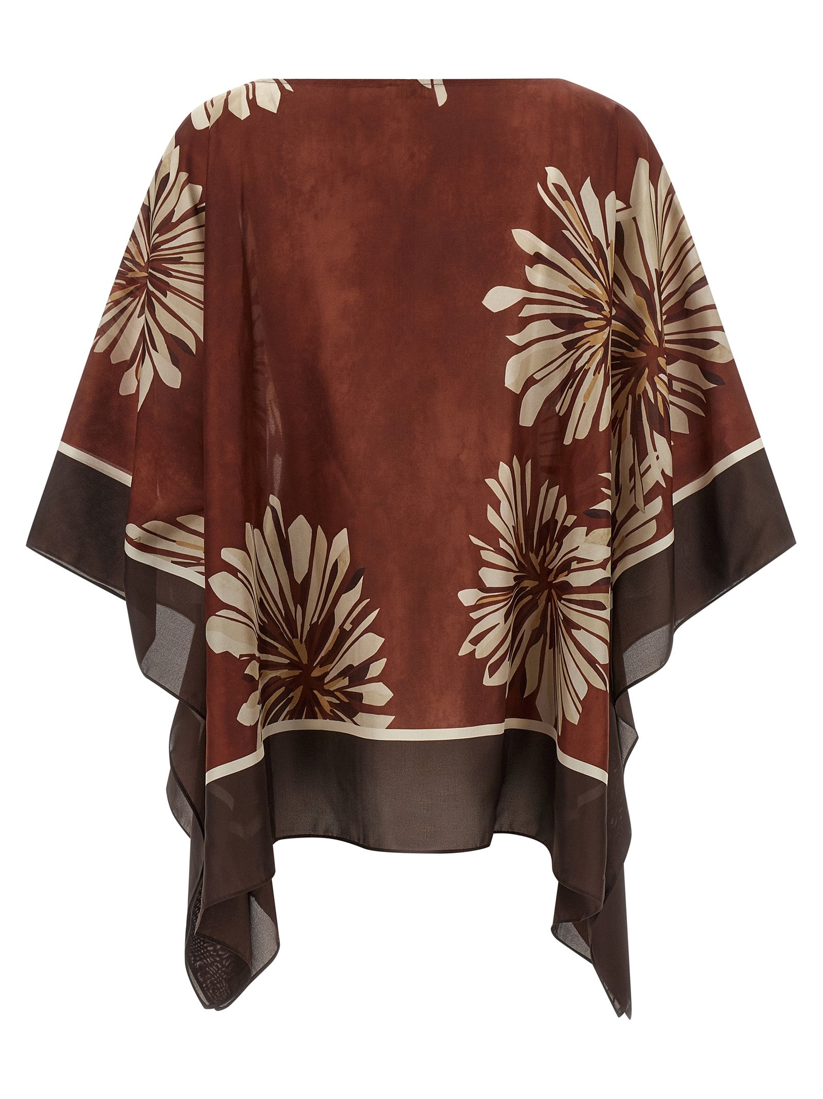 Brunello Cucinelli Seidenbluse in Bordeaux