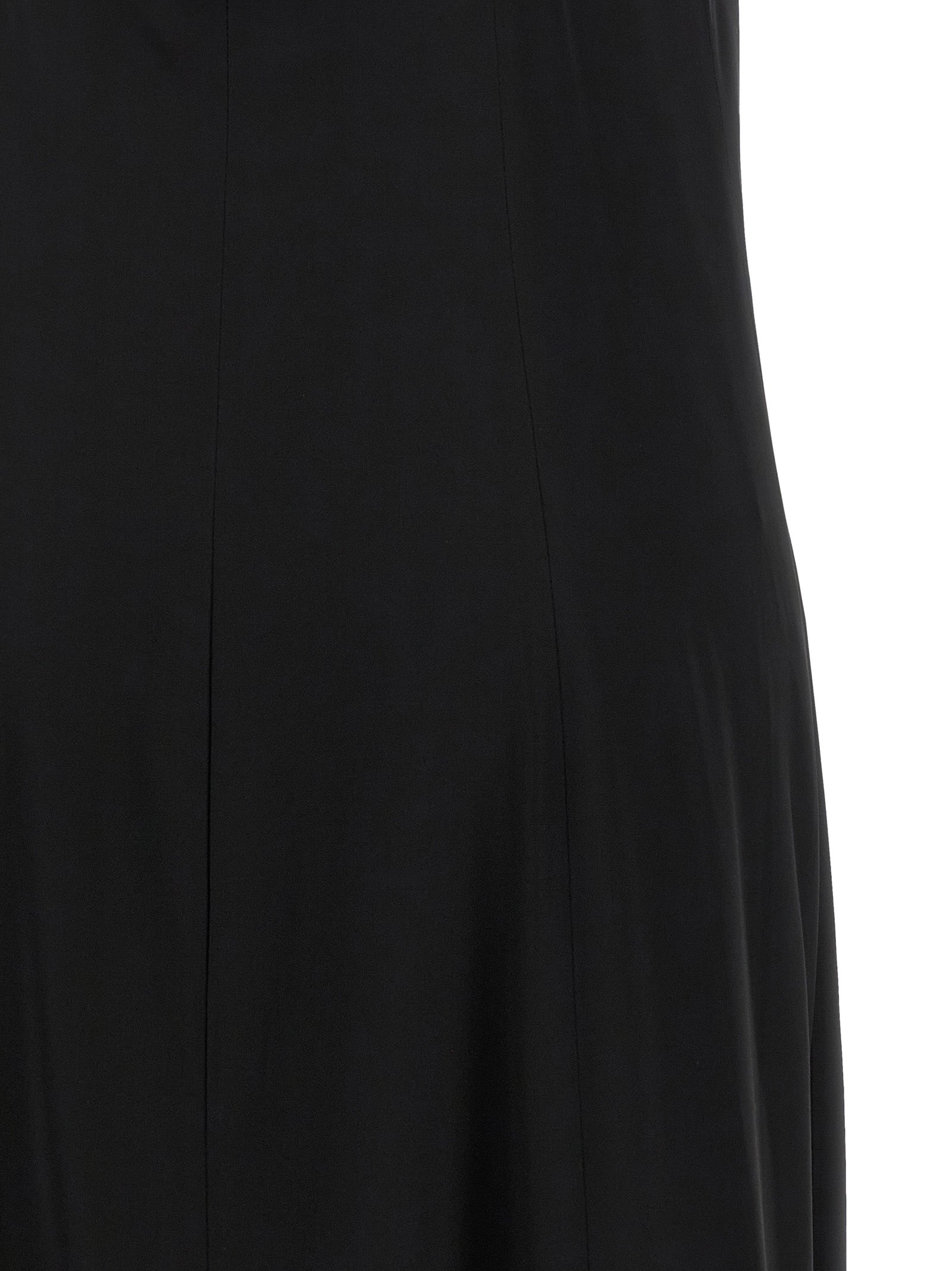 Peserico Schwarzes Viskose-Maxikleid