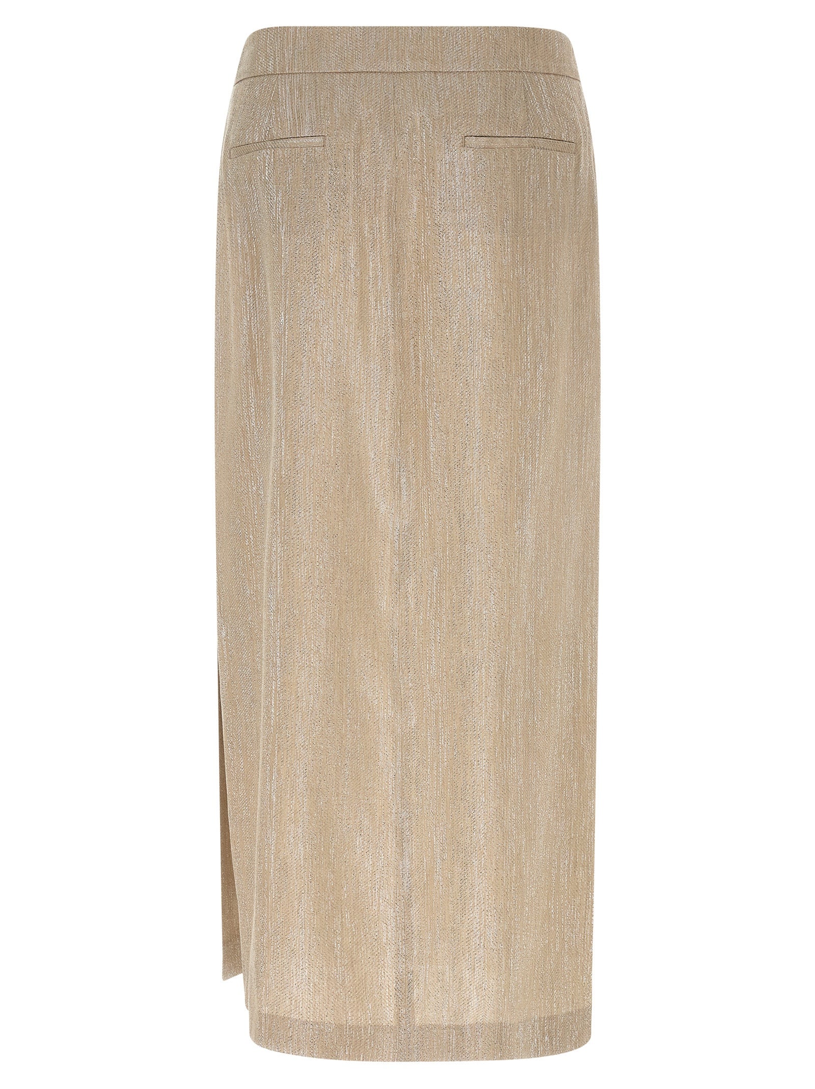 Peserico Beige Viskose Midirock