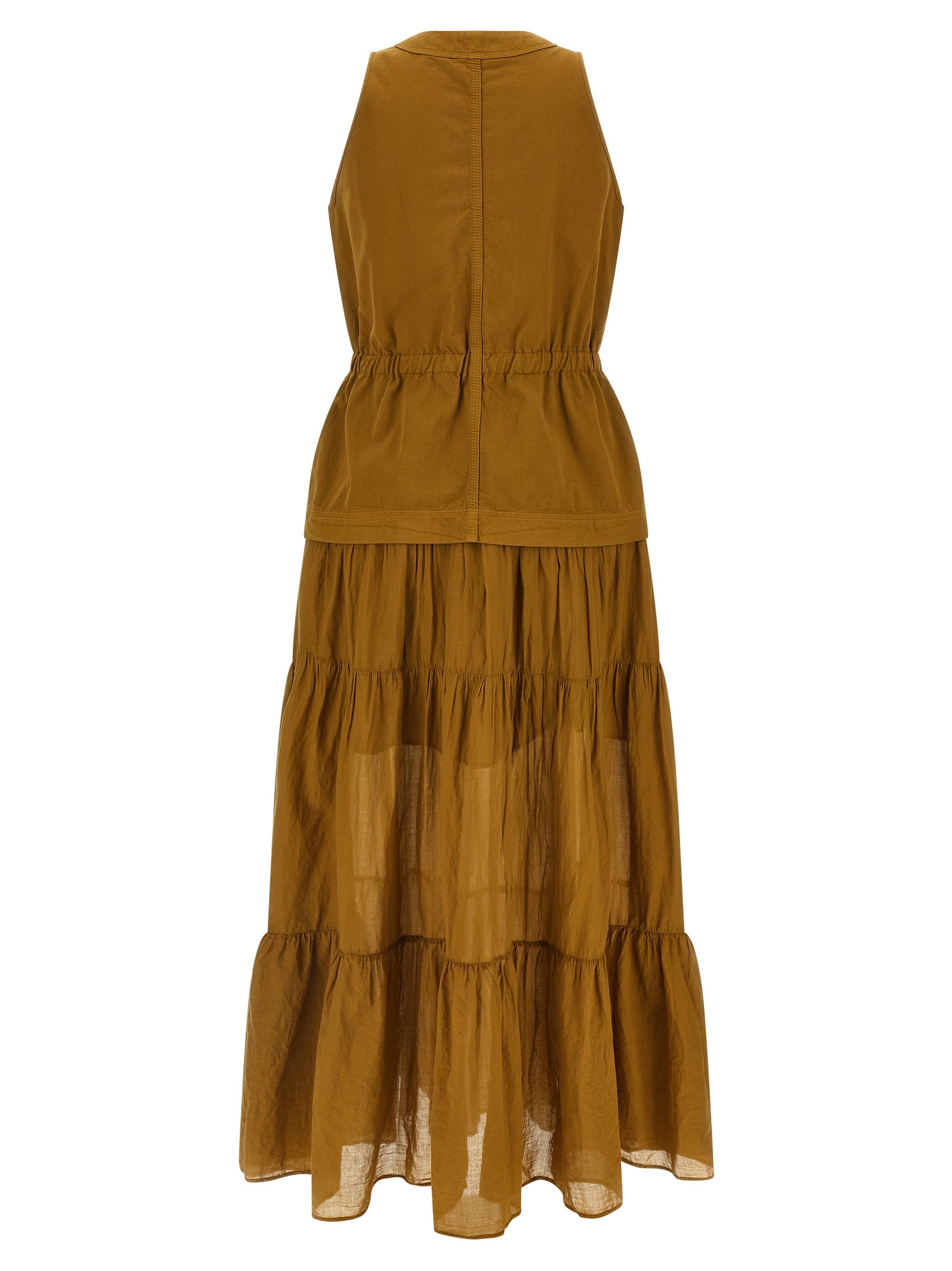 PINKO Braunes Baumwoll-Maxikleid