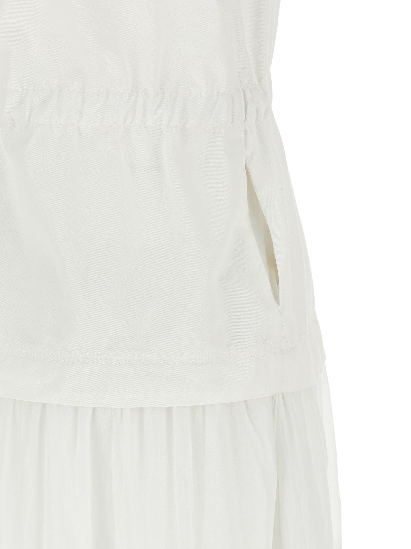 PINKO Weißes Baumwoll-Maxikleid