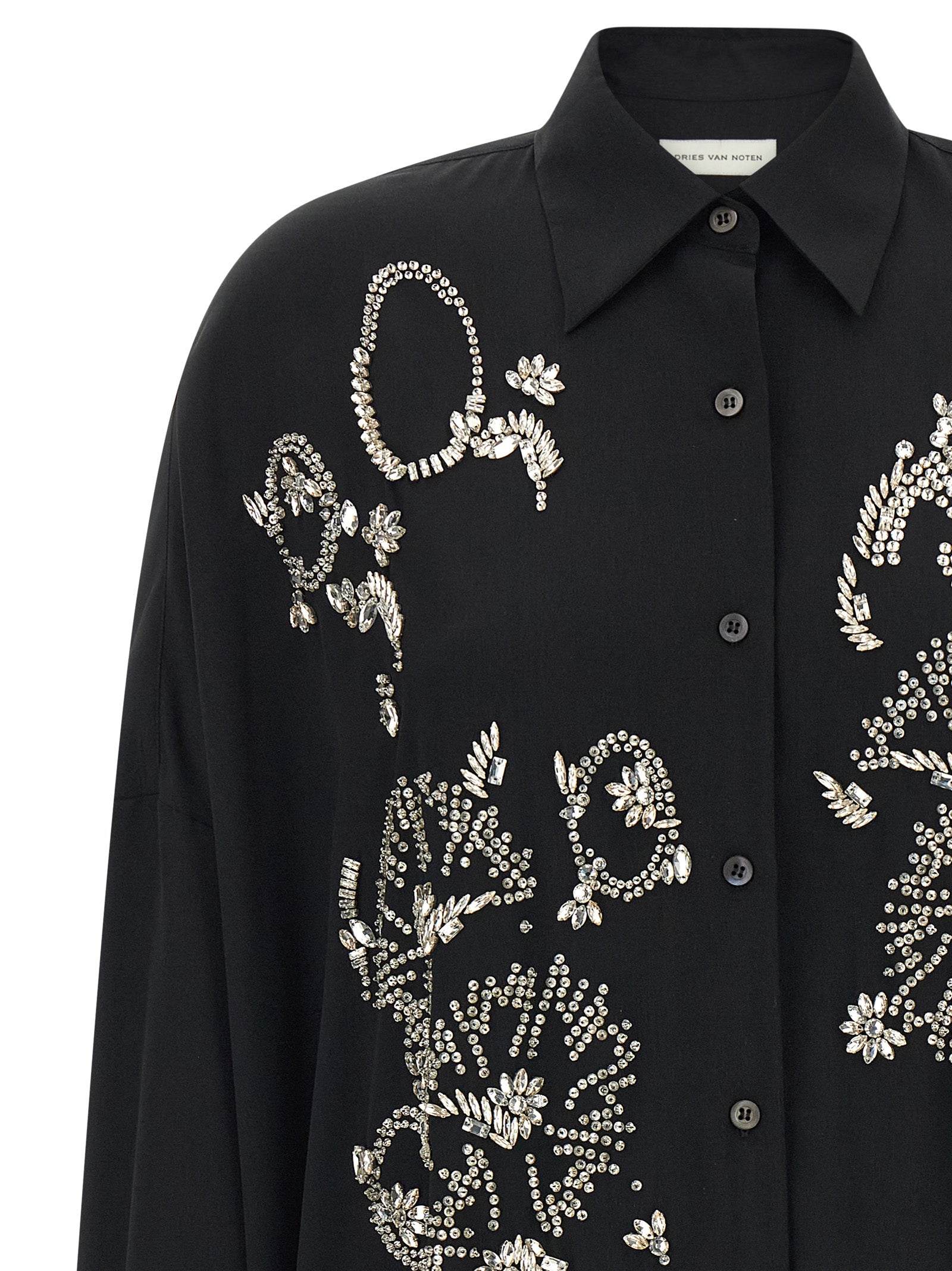 Dries Van Noten Schwarze Bluse aus Polyester