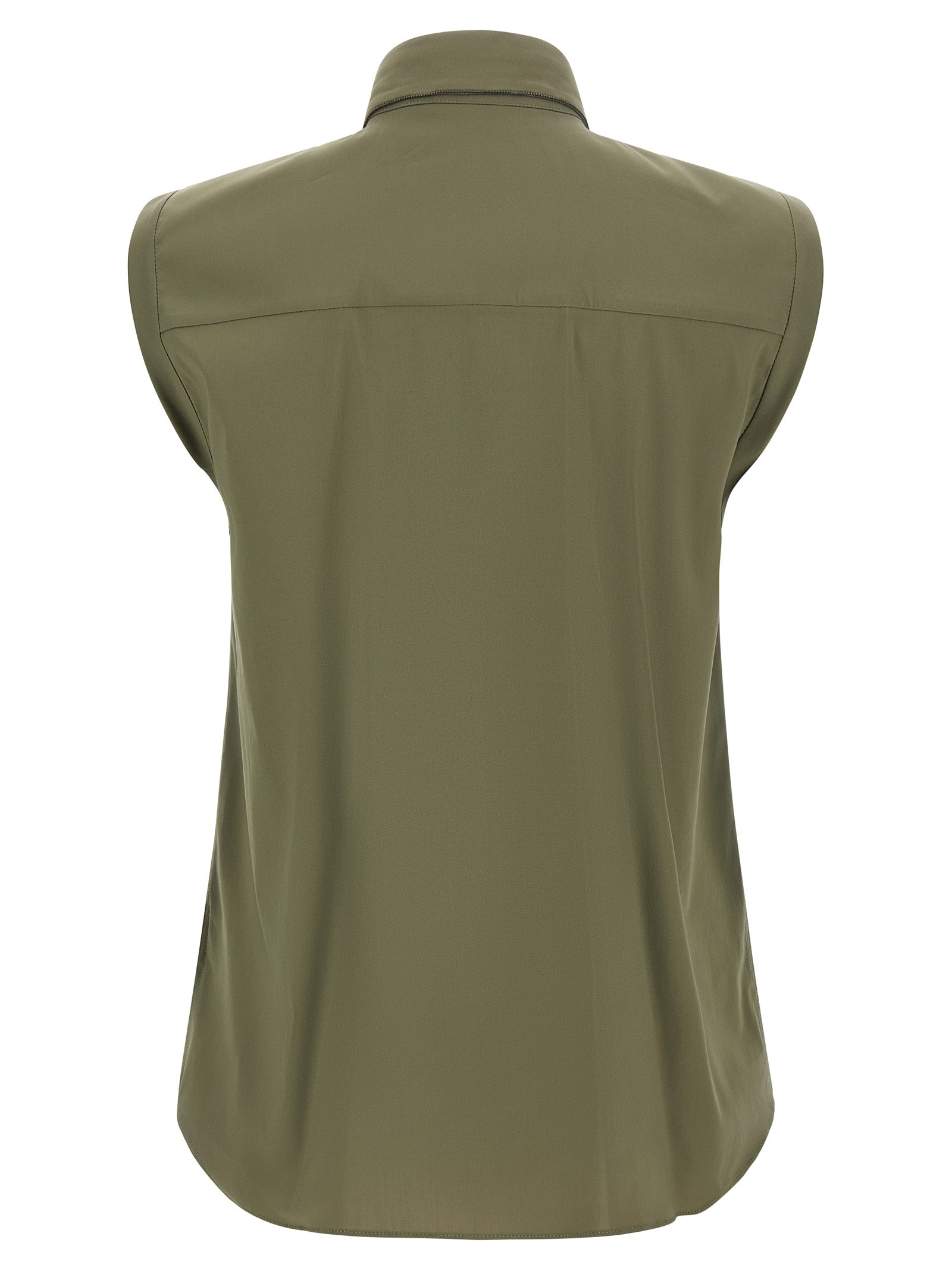 Brunello Cucinelli Zweifarbige Baumwollbluse