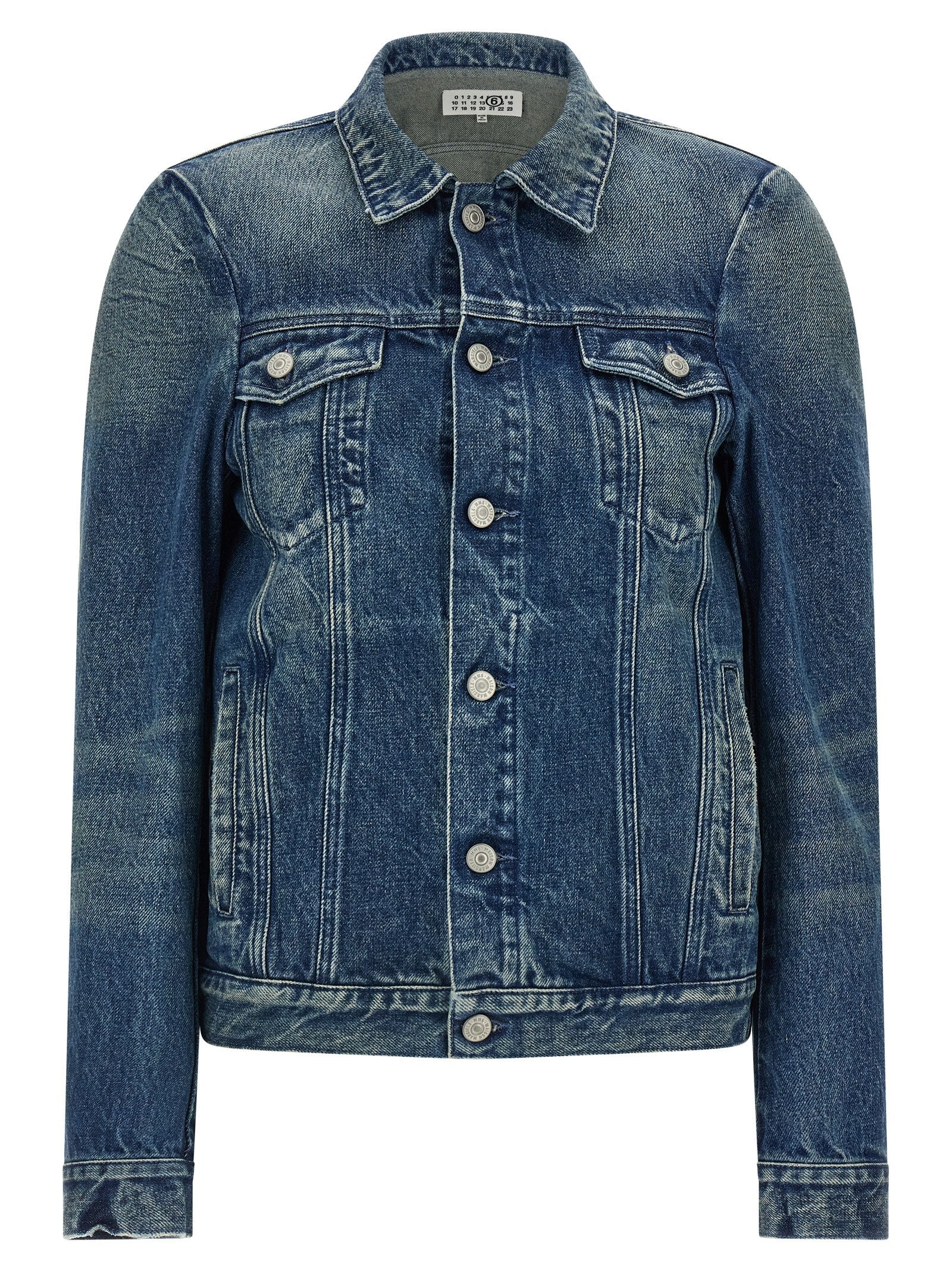 MM6 Maison Margiela Blaue Jeansjacke aus Baumwolle