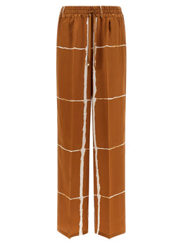Kiton Braune Seidenhose Lässig