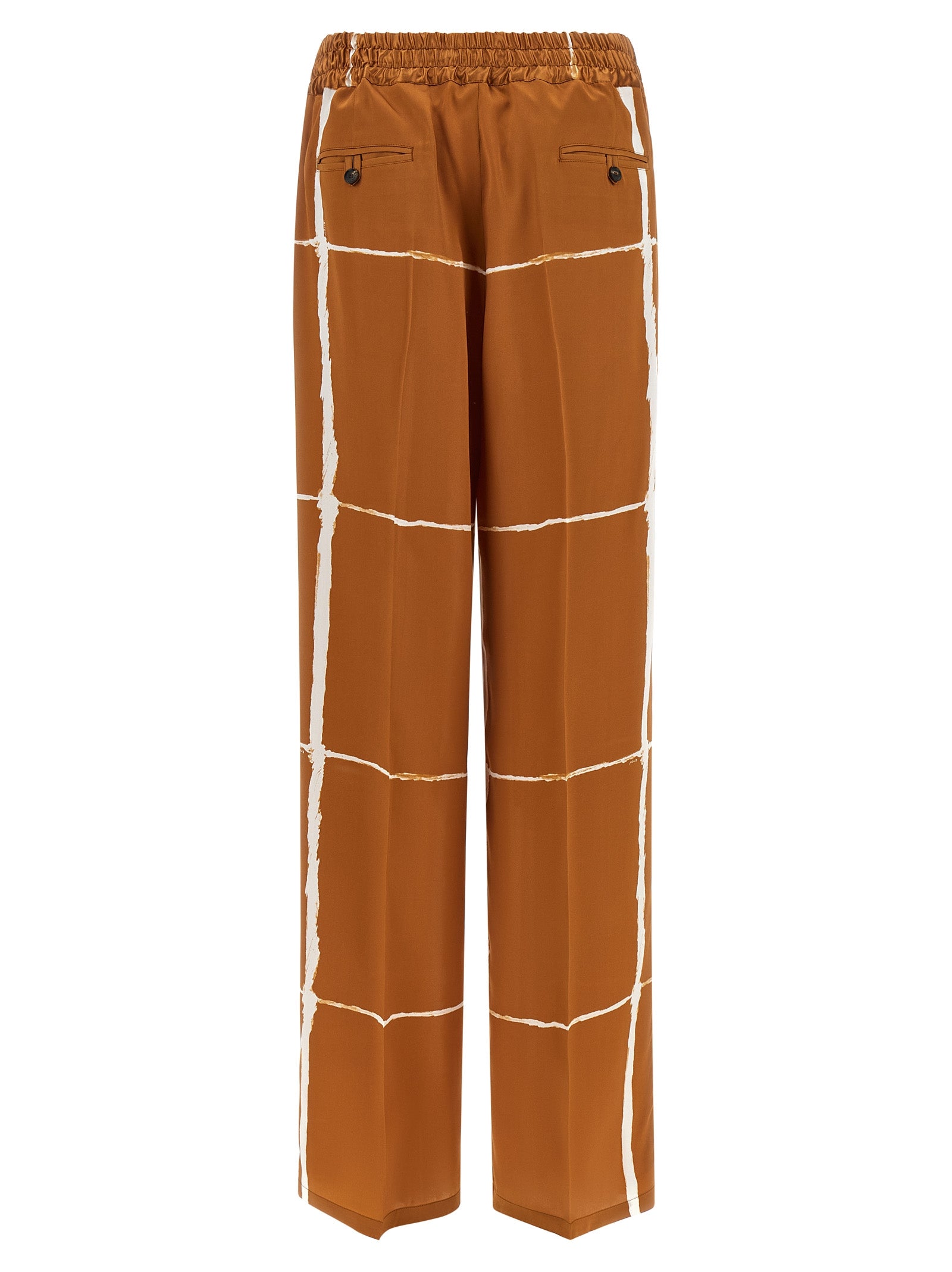 Kiton Braune Seidenhose Lässig