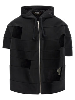 Comme Des Garçons Schwarze Woll-Shell-Jacke